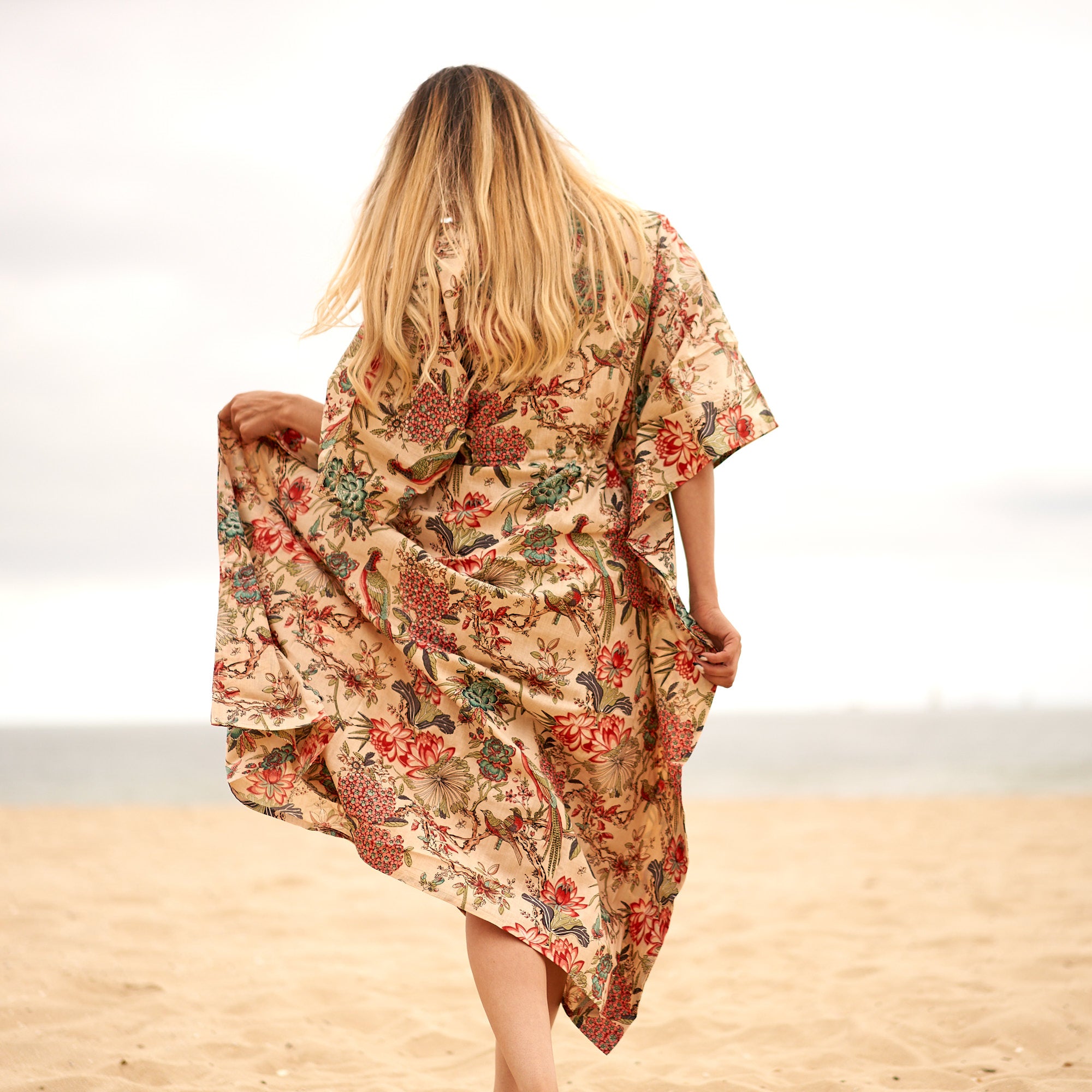 'Tropical Paradise' 100% Cotton Kaftan