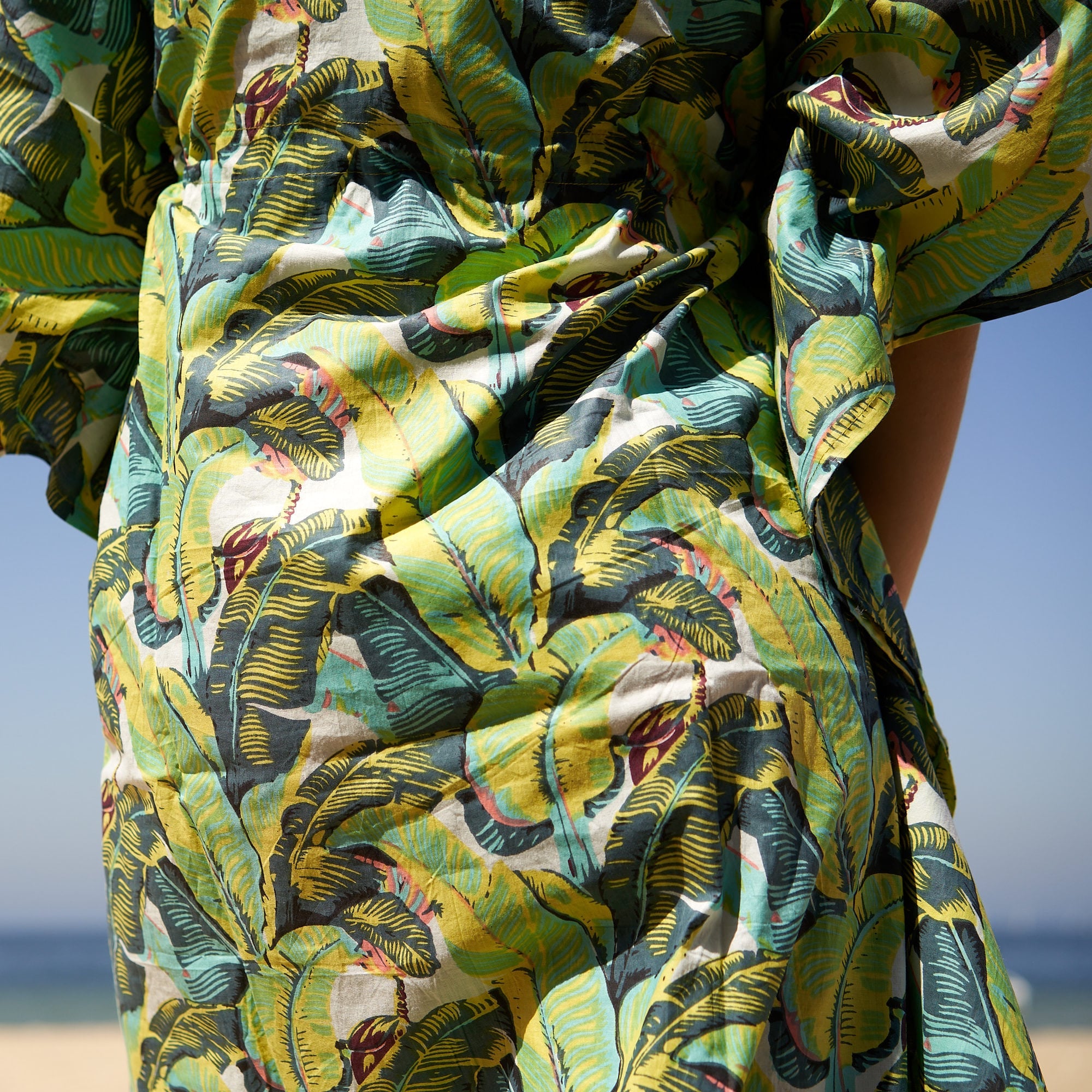 'Tropical Tapestry' 100% Cotton Kaftan