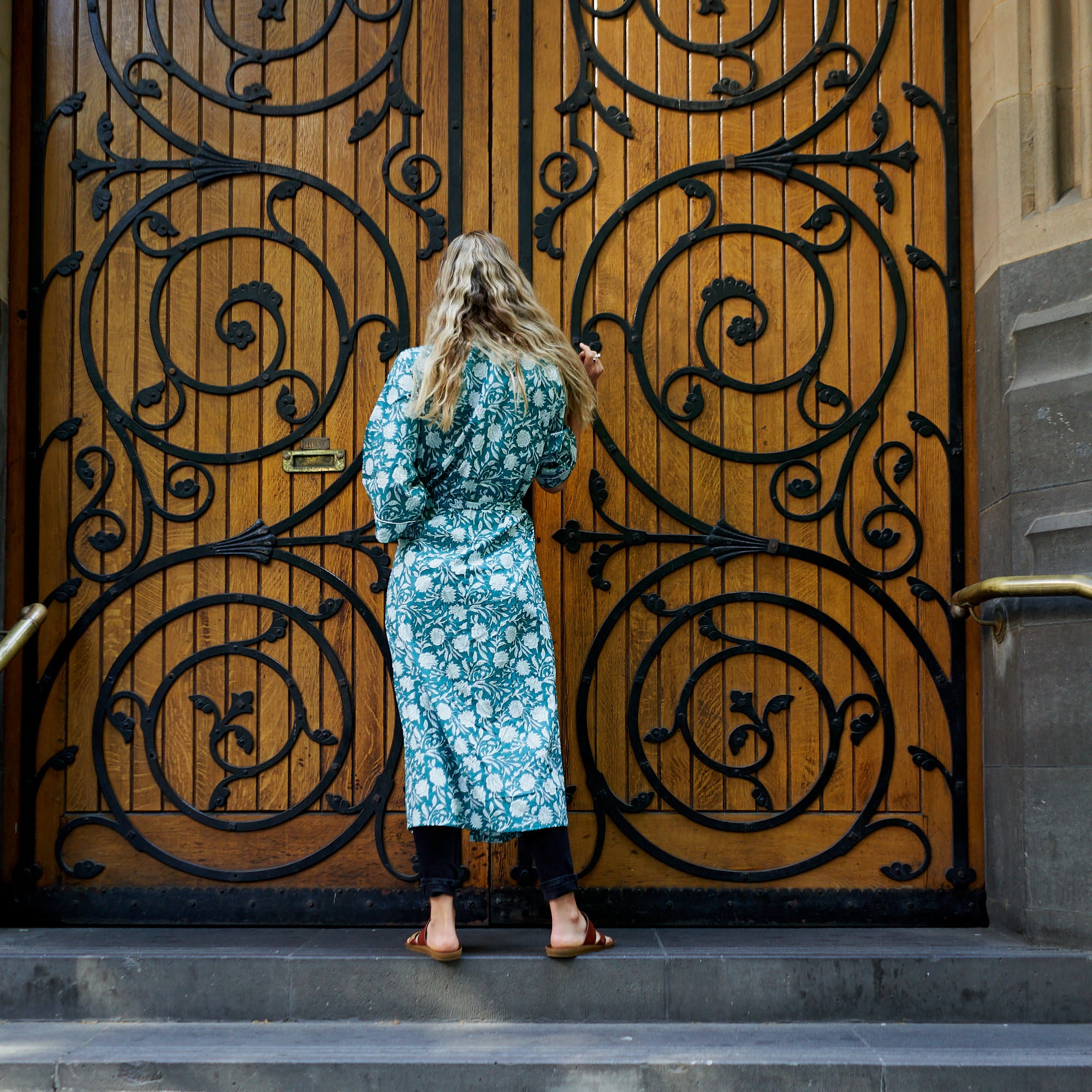 'Endless Summer' 100% Cotton Kimono Robe