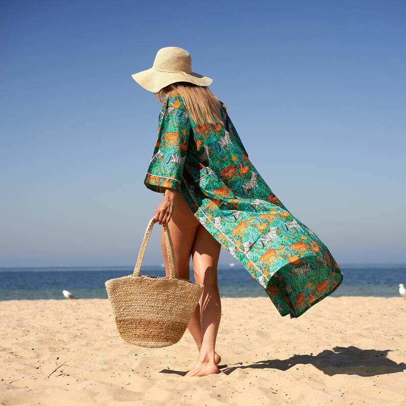 Kimono CottonKimono BathrobeFrida ValentinesDayGiftBirdBathrobe TurkishBathrobe CardiganNightwearDressing Gown BeachBikini Summer