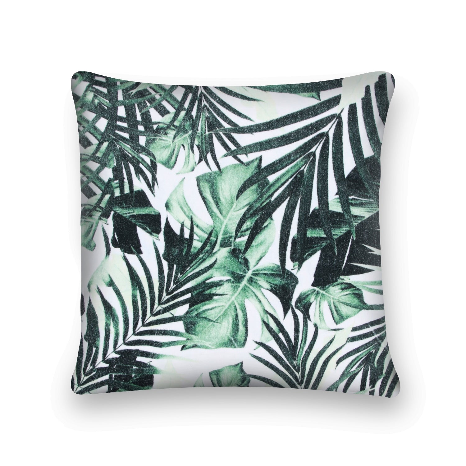 'Tropical Refuge' 100% Cotton Velvet Cushion Cover