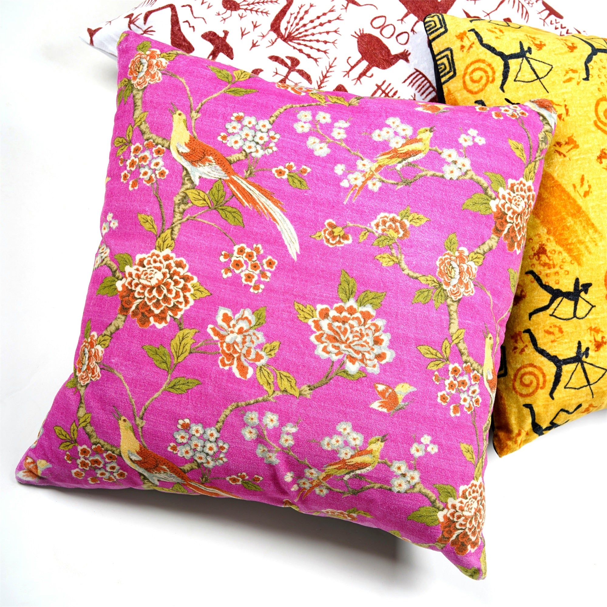 'Whimsical Wings' 100% Cotton Velvet Cushion Cover