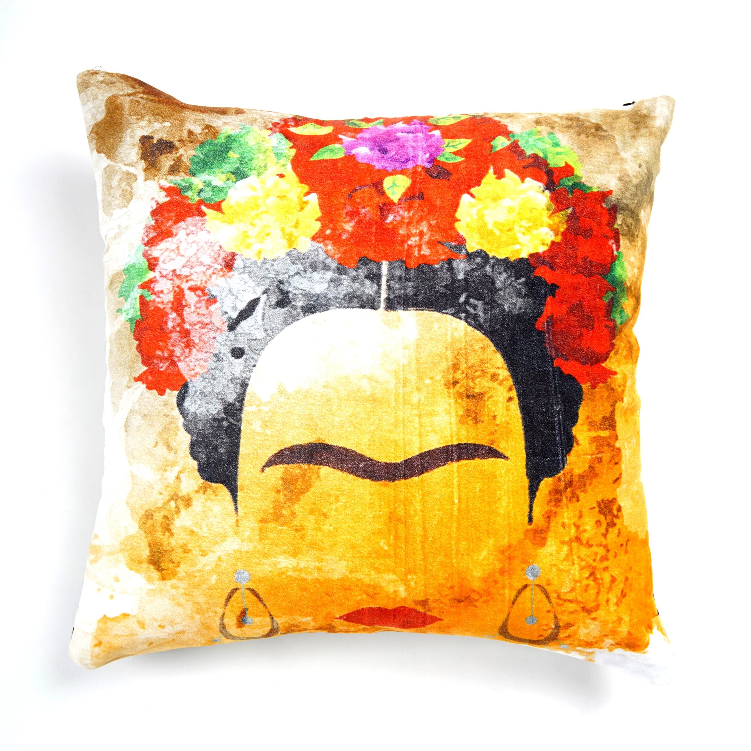 'Artistic Bohemia' 100% Cotton Velvet Cushion Cover