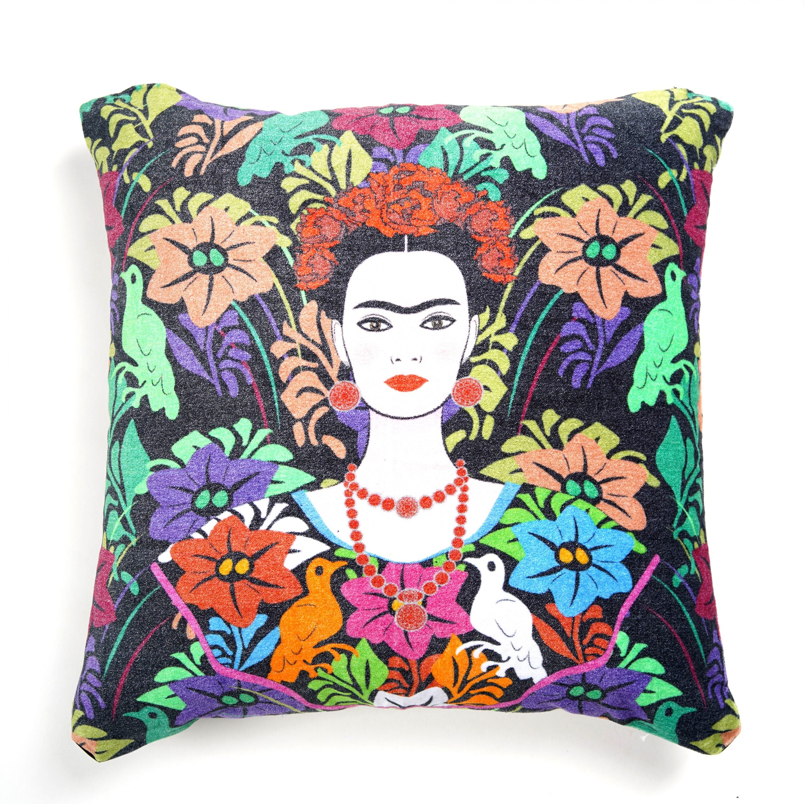 'Artistic Allure' 100% Cotton Velvet Cushion Cover