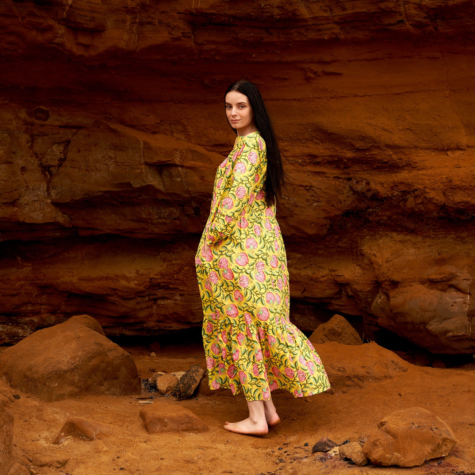 'Sun Goddess' 100% Cotton Maxi Dress