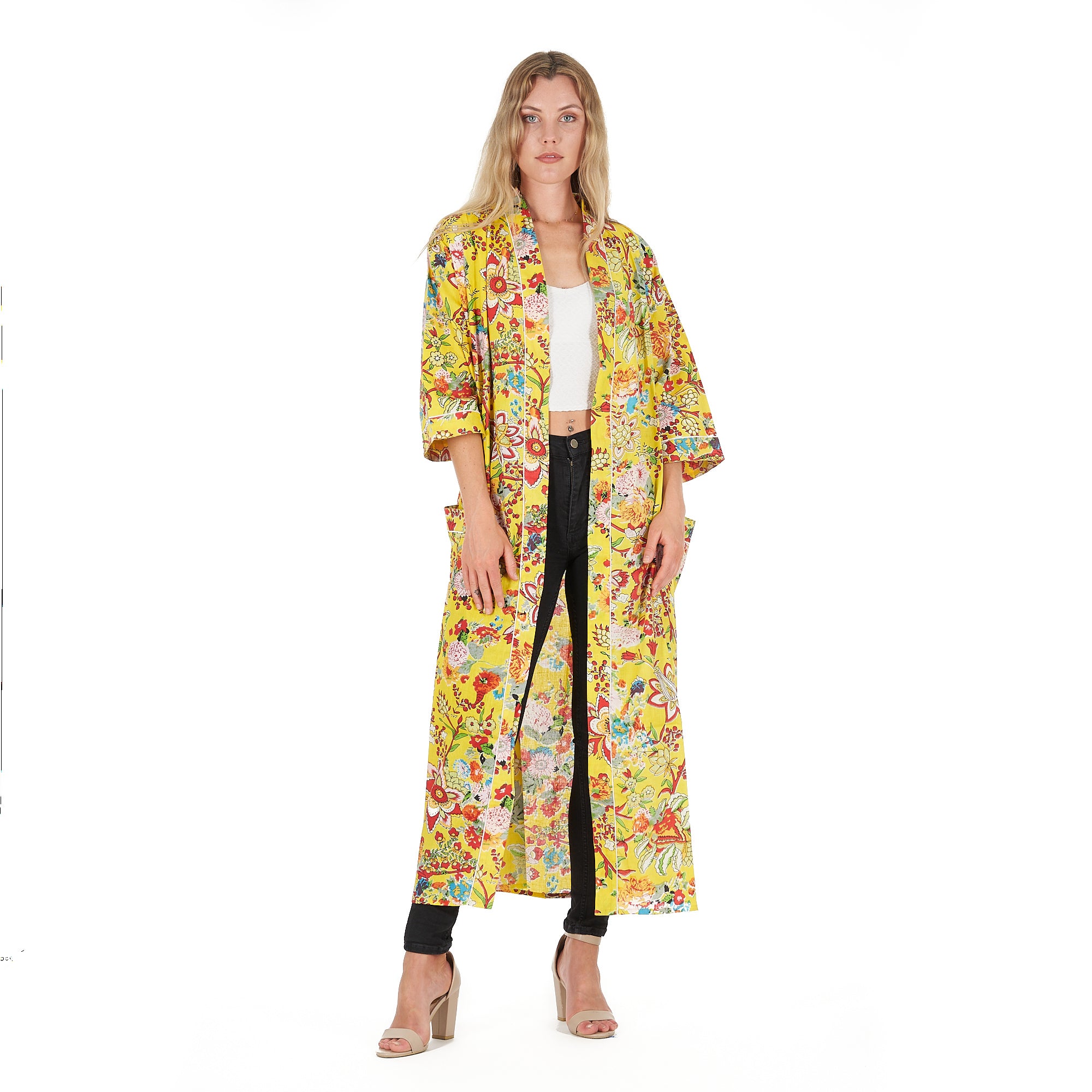 Tuscan Sunshine' 100% Cotton Kimono Robe