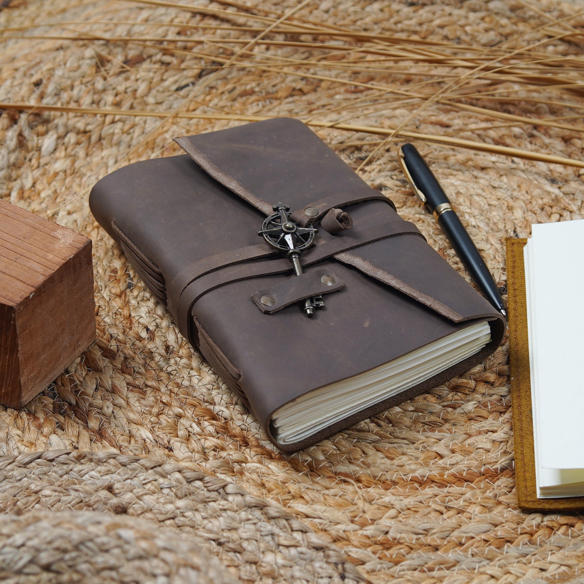 Vintage Leather Journal - Nomad's Key to Heaven