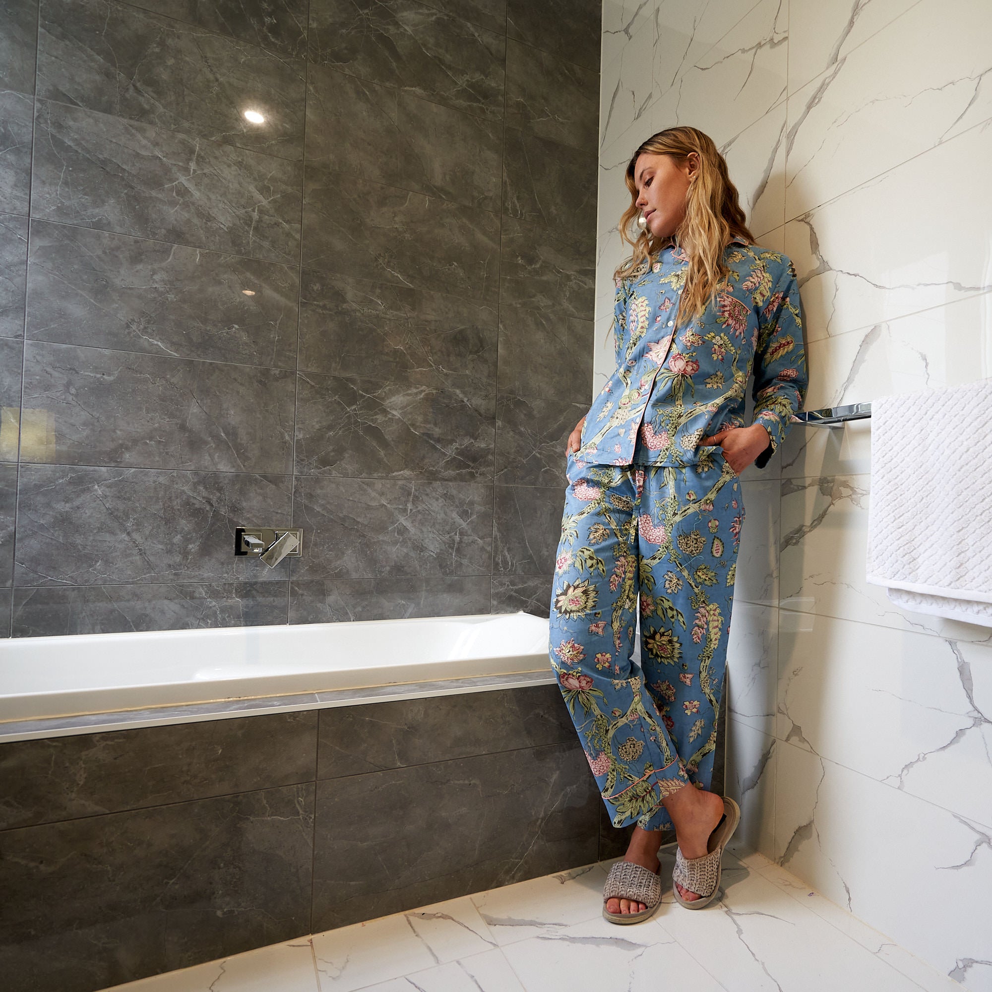 'Floral Bliss' 100% Cotton Pyjama Set