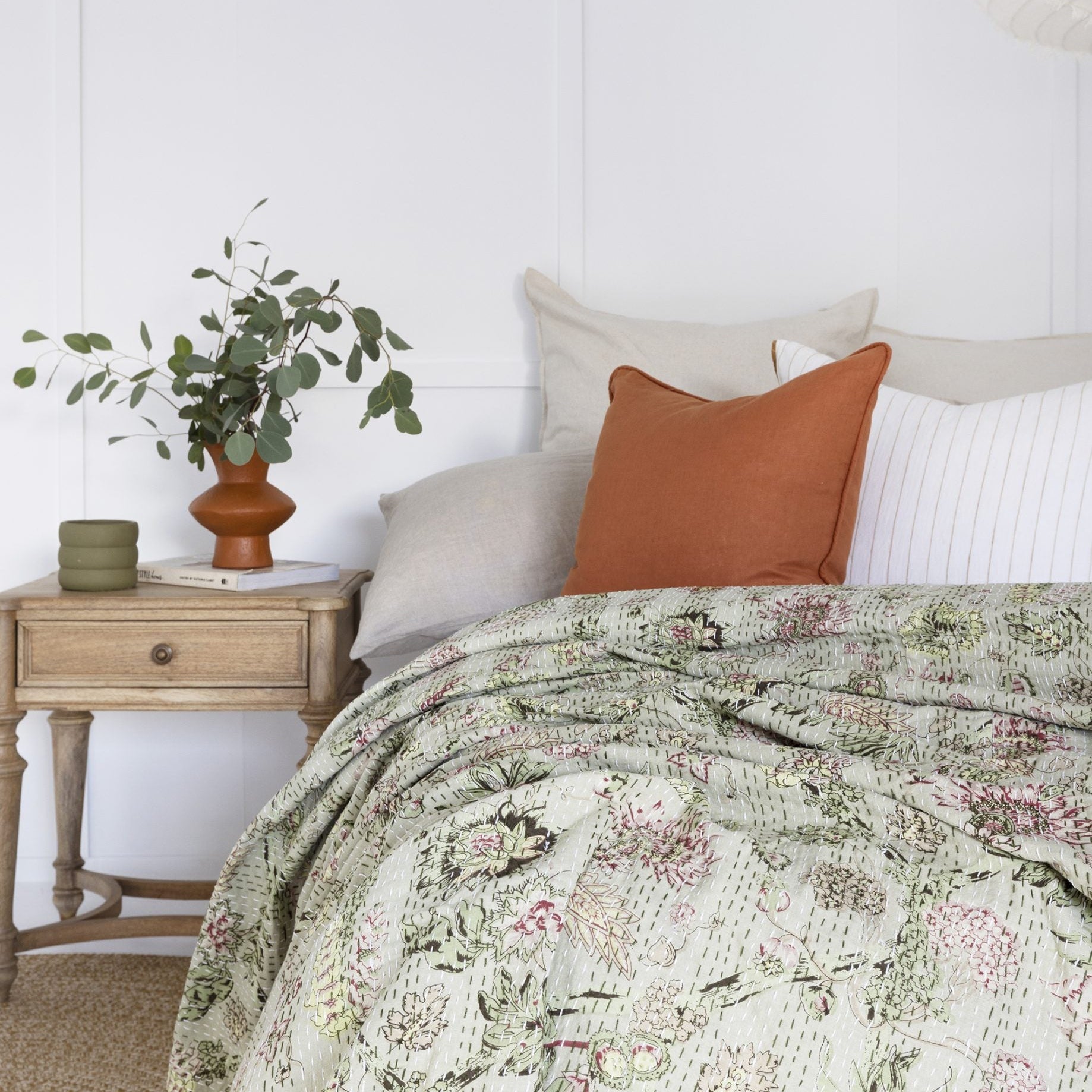 Indian Kantha Quilt Blanket Bedspread Throw Duvet - Bree