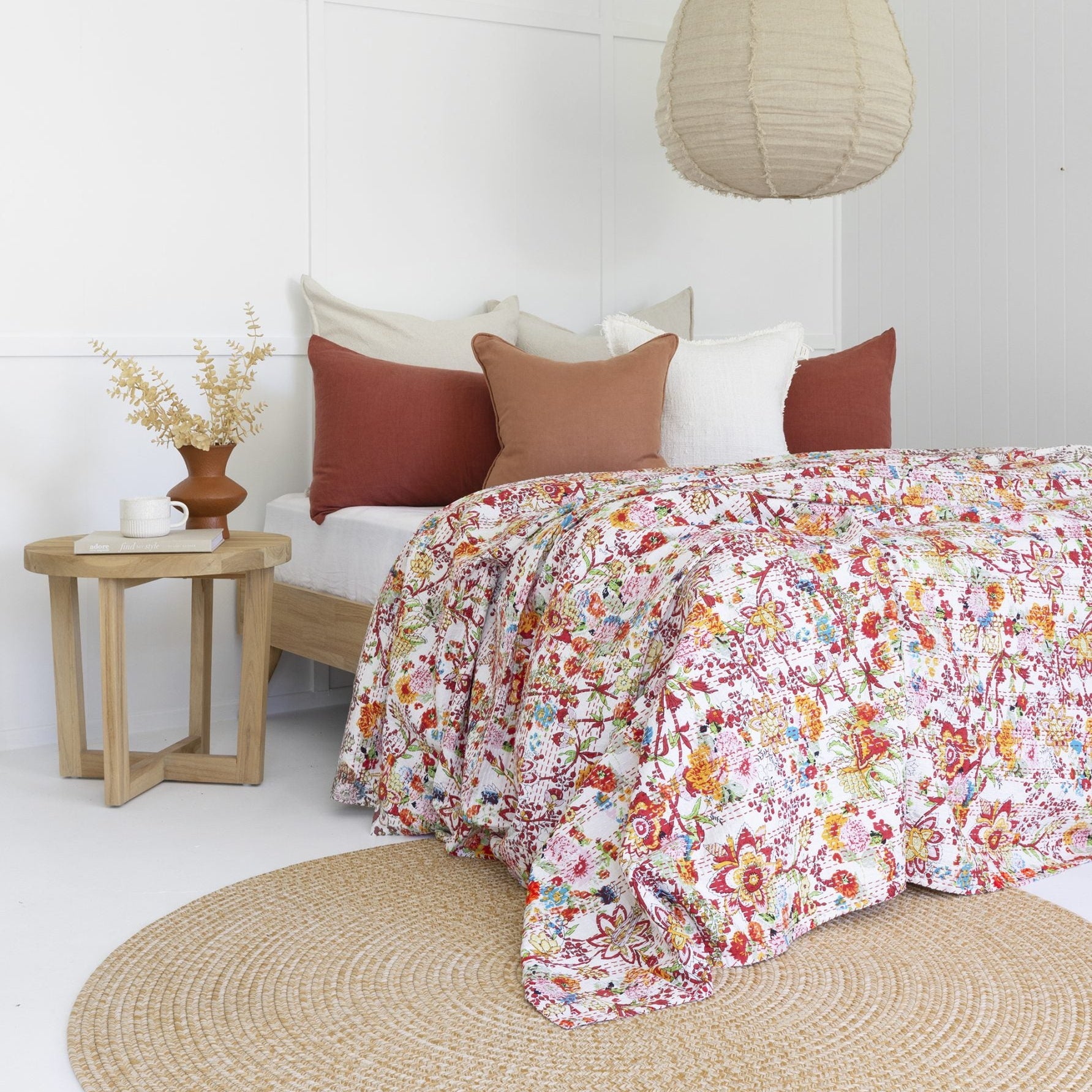 Indian Kantha Quilt Blanket Bedspread Throw Duvet - Arabella