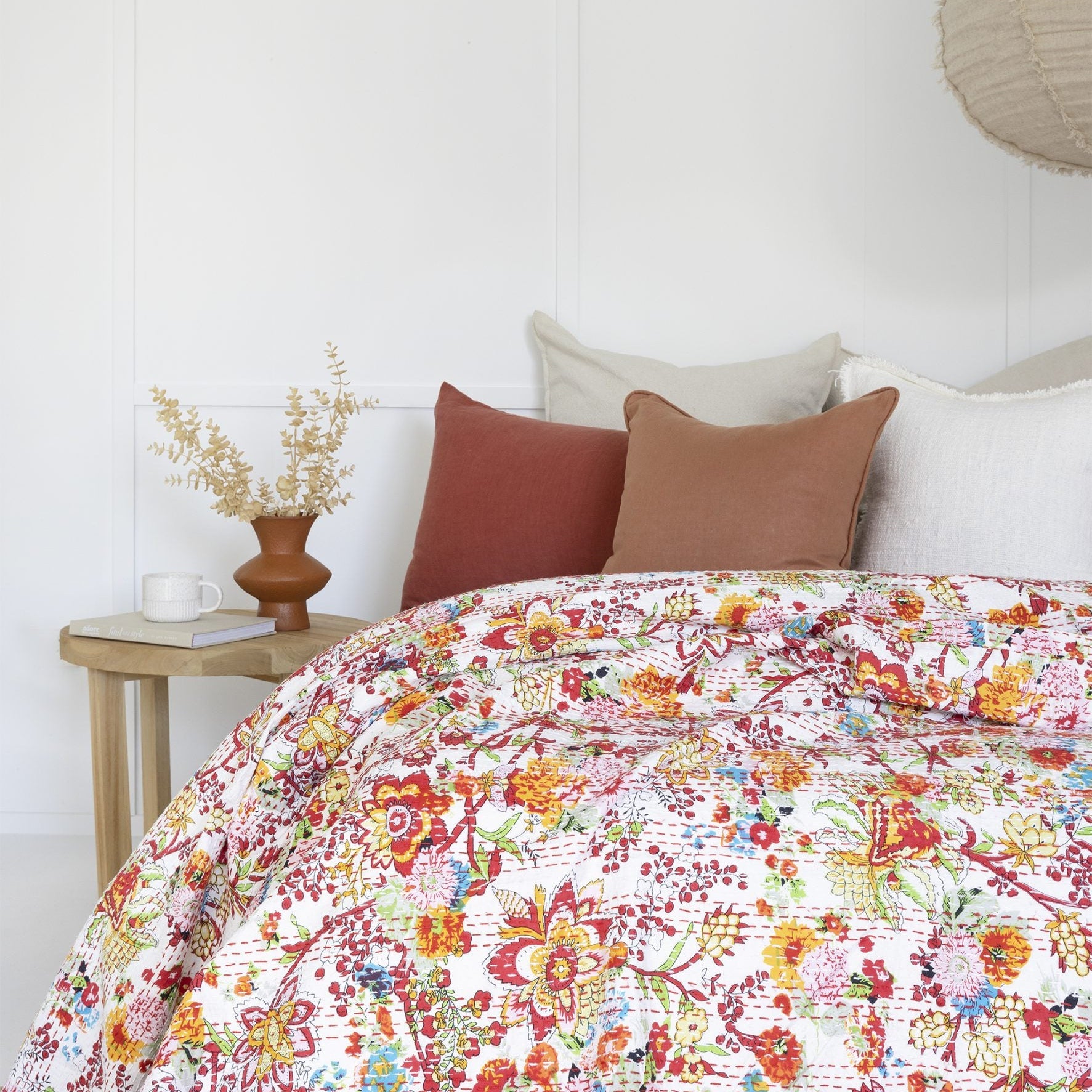 Indian Kantha Quilt Blanket Bedspread Throw Duvet - Arabella