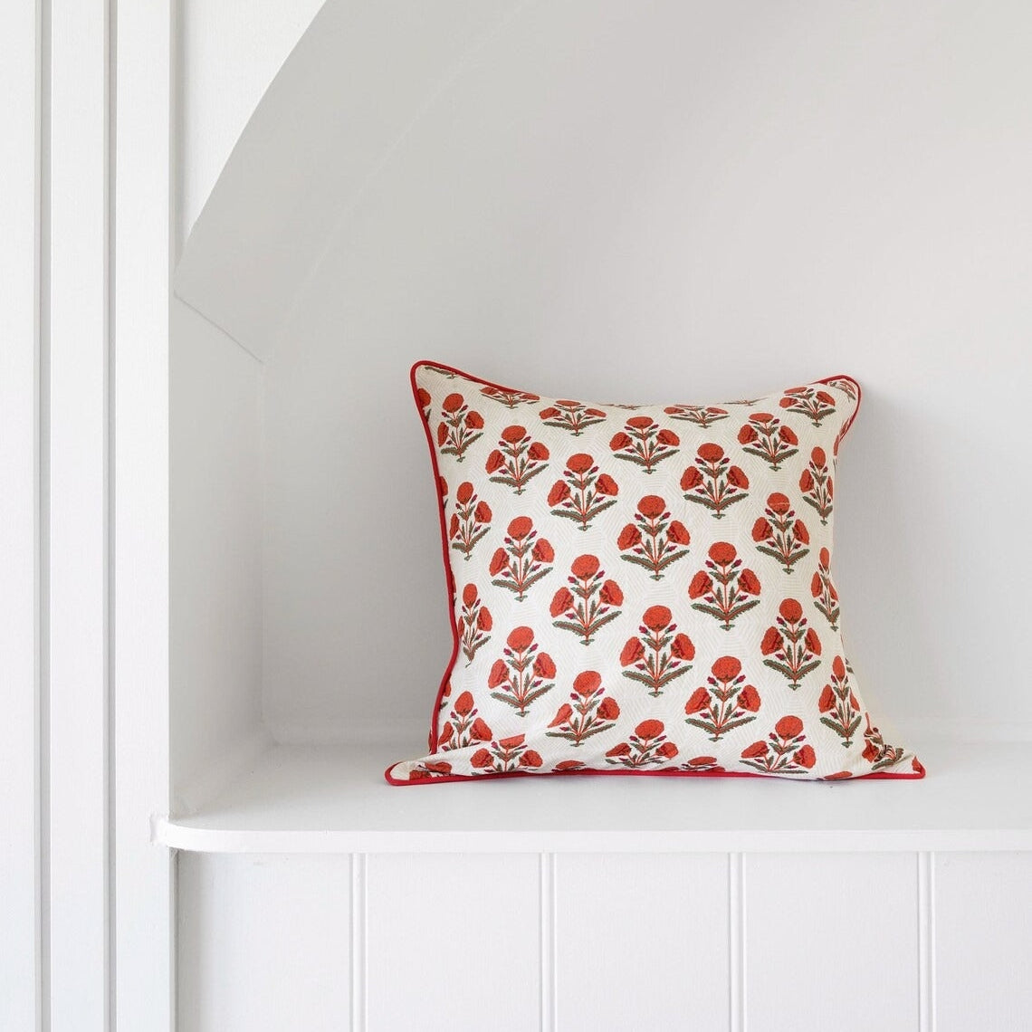 Mexican Frida Floral Cotton Cushion Cover - Garden Harmony