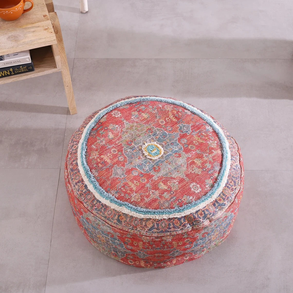 Moroccan Ottoman Cushion Cover, Pouf, Footstool - Istanbul Reds