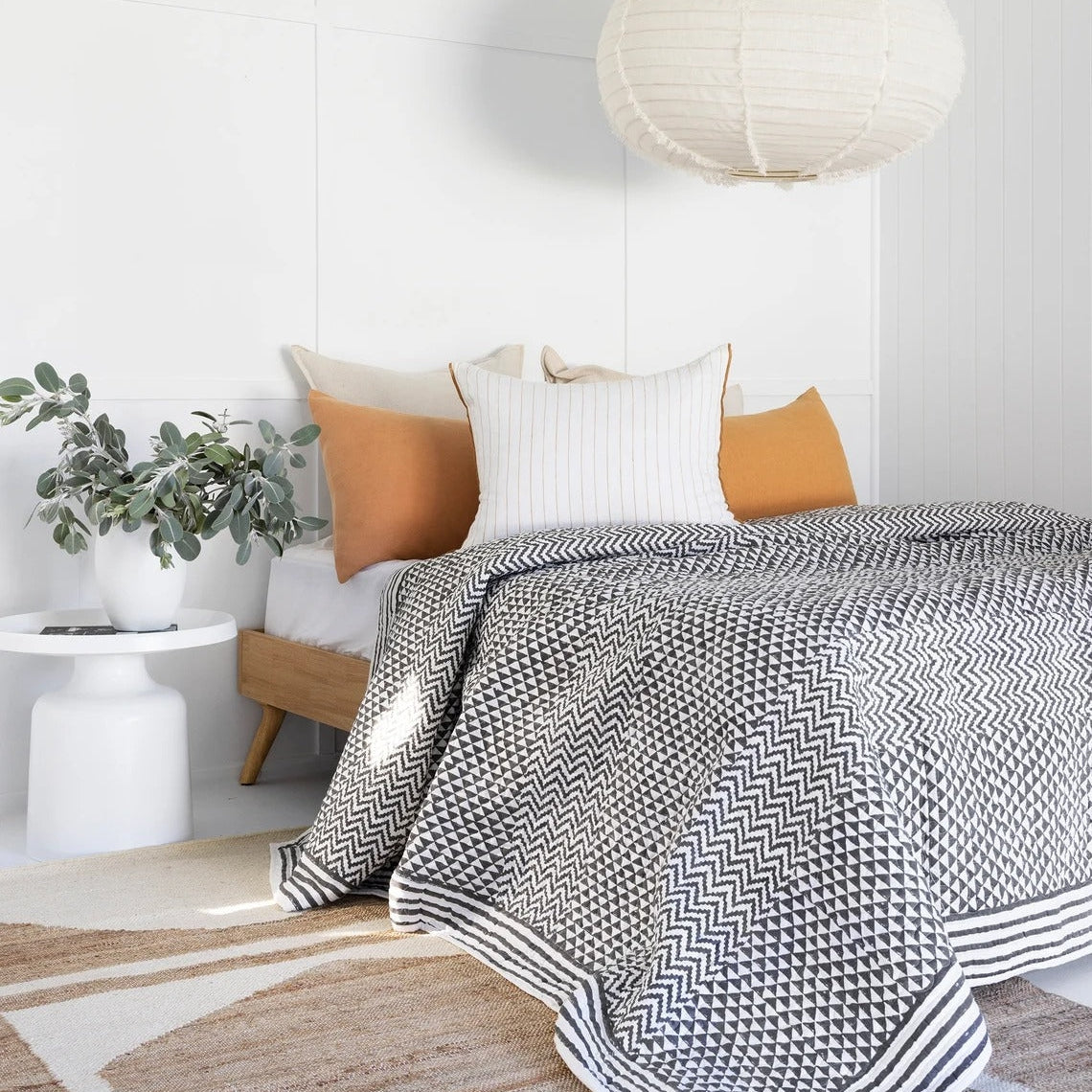 Cotton Quilt Bedspread Comforter Duvet - Geometric World