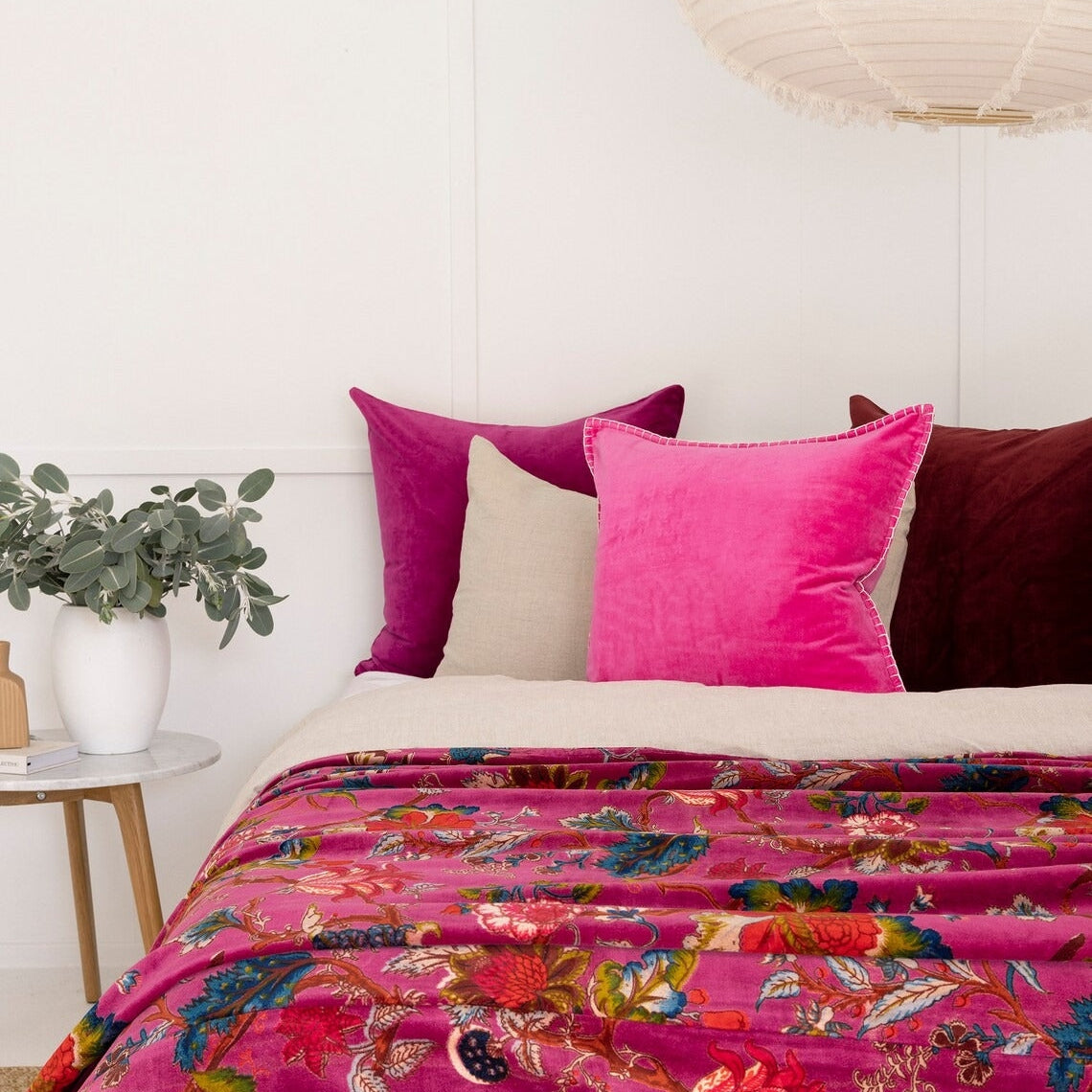 Mexican Velvet Cotton Throw Frida Rani Blooms