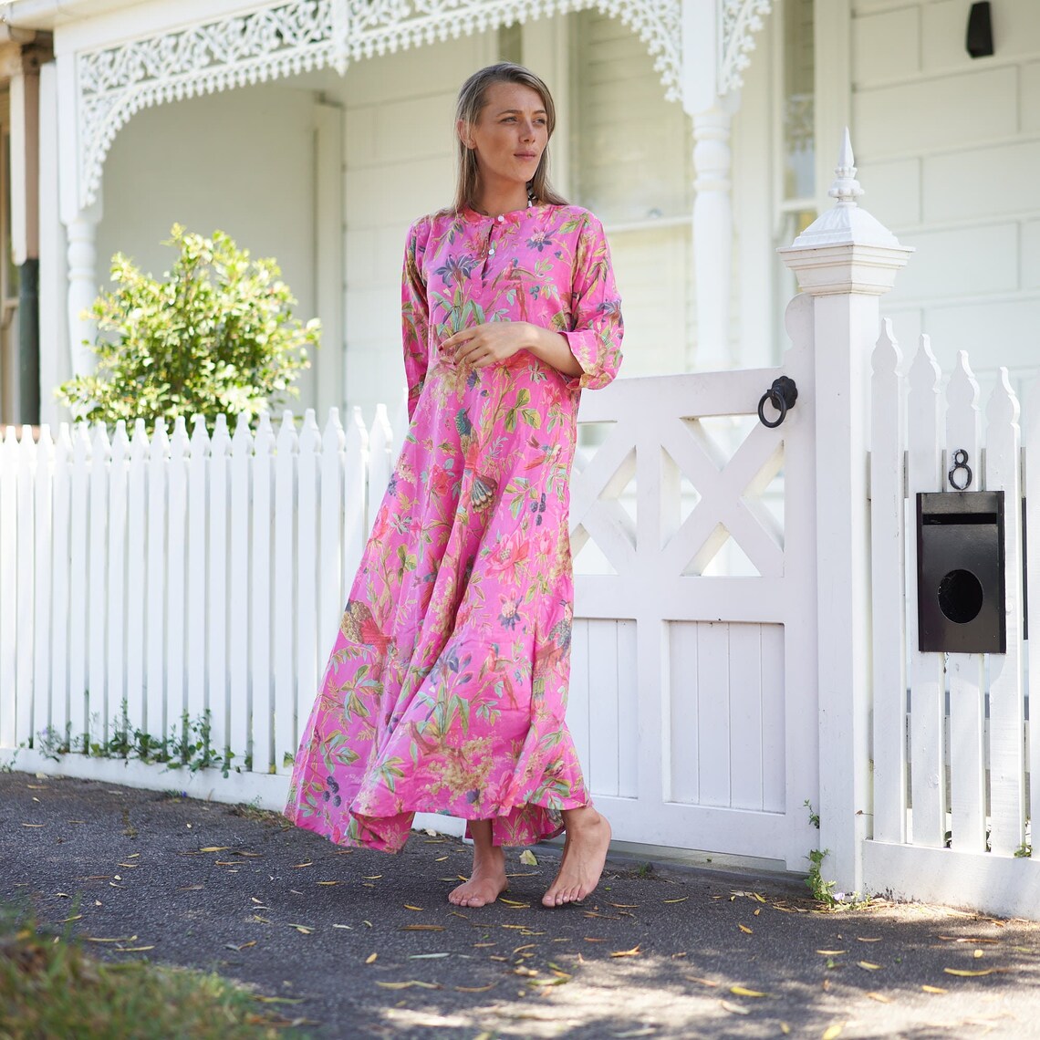 Cotton Maxi Dress Summer Dress Boho Dress Gift for her Long Boho Dress Women Kimono Wrap Dress Valentine Mother's Day Christmas - SM Cotton Maxi Dress Summer Dress Boho Dress Gift for her Long Boho Dress Women Kimono Wrap Dress Valentine Mother's Day Christmas - SM