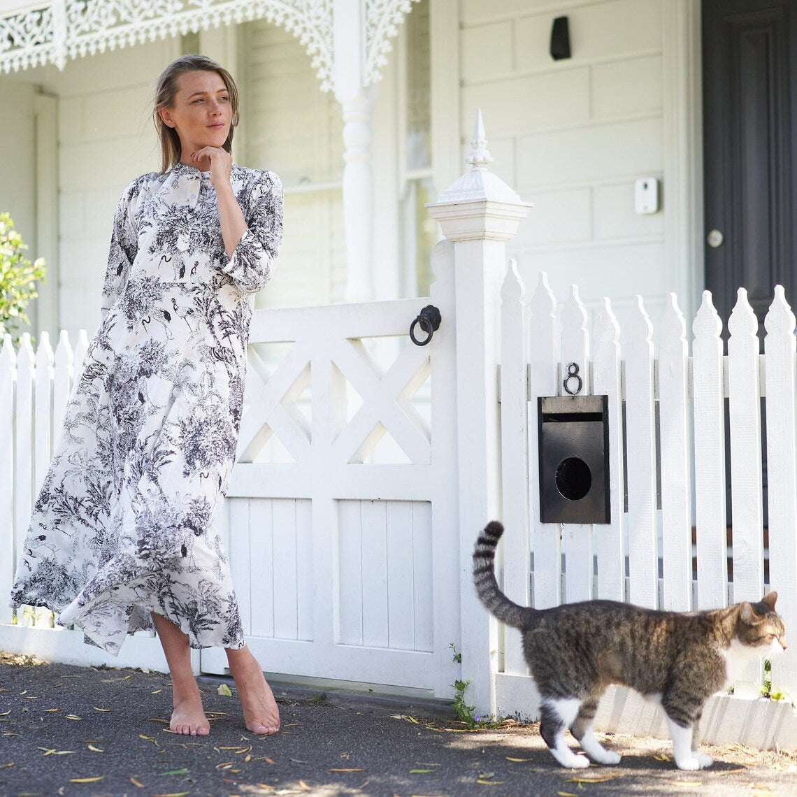 Cotton Maxi Dress Summer Dress Boho Dress Gift for Her Long Boho Dress Women Kimono Wrap Dress