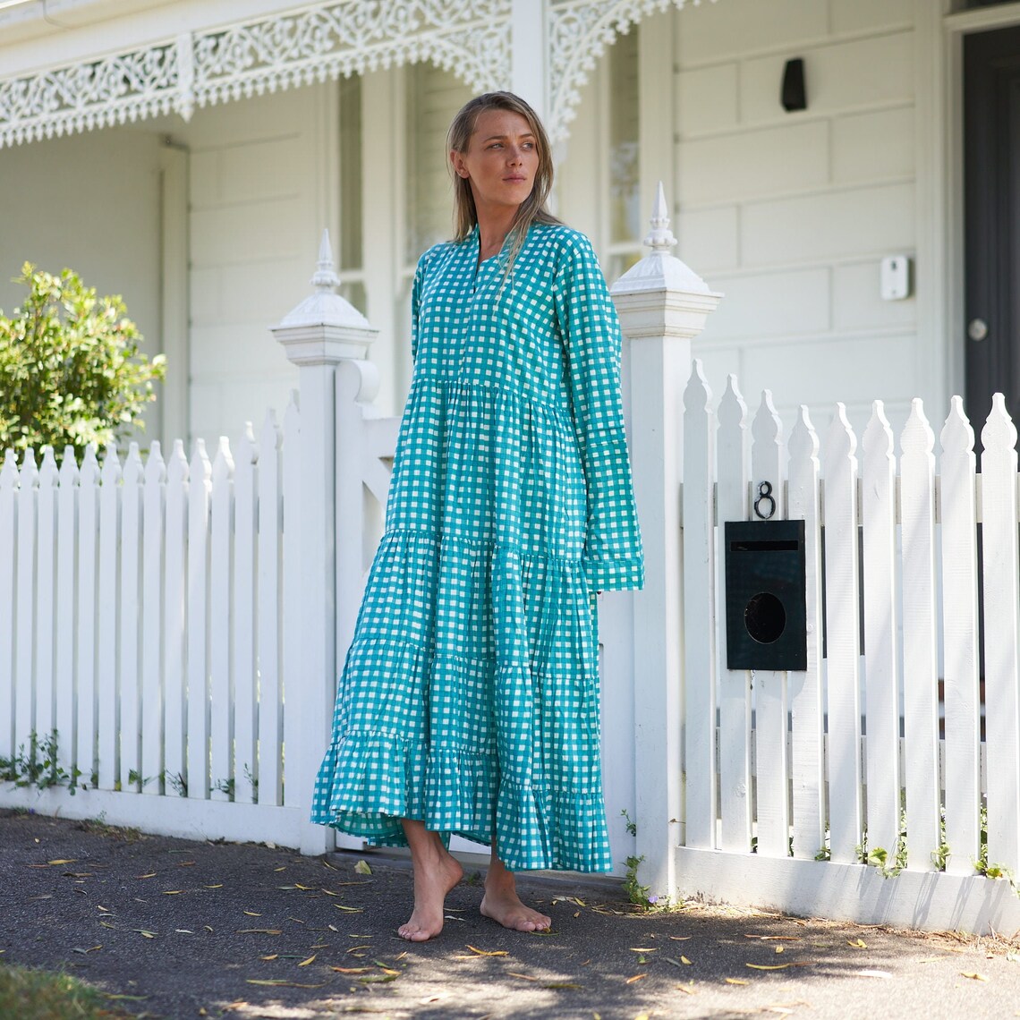 cotton maxi dress australia Salty Palm Alexandra Cotton Embroidered Dress