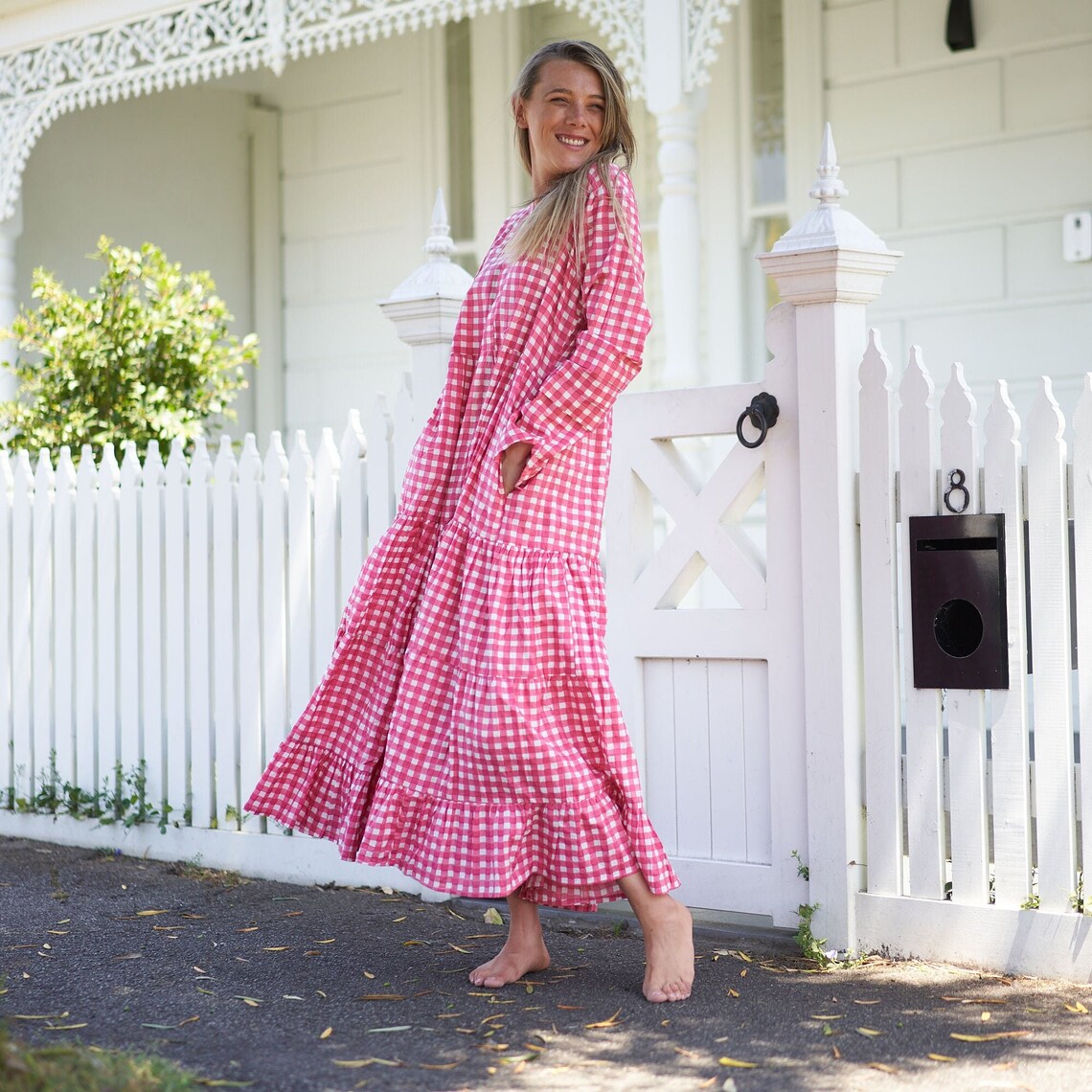 cotton wrap dress australia Emberline Premium Poplin Cotton Dress