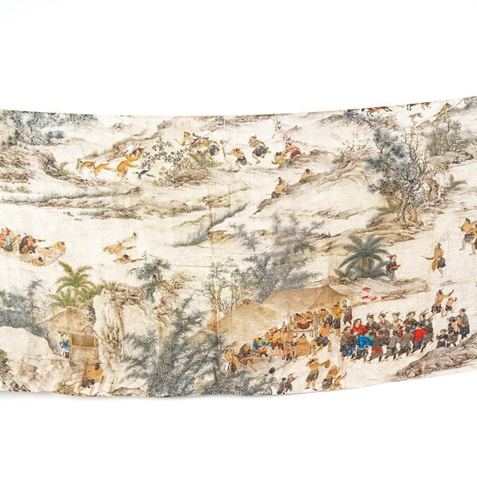 Silk Modal Scarf - Beige/Grey