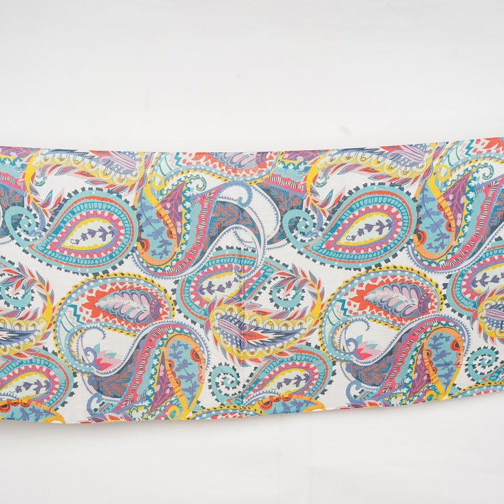 Silk Modal Scarf - White/Blue