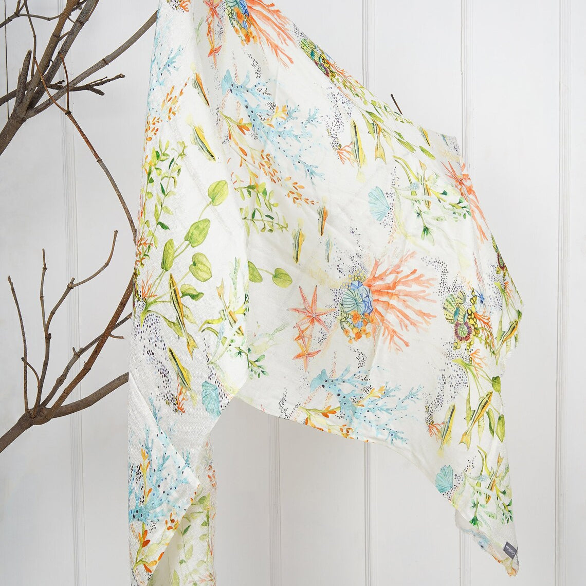 Silk Modal Scarf - White