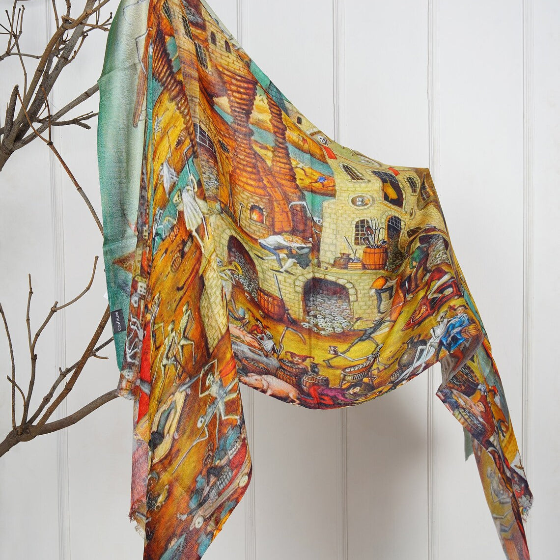 Silk Modal Scarf - Mustard