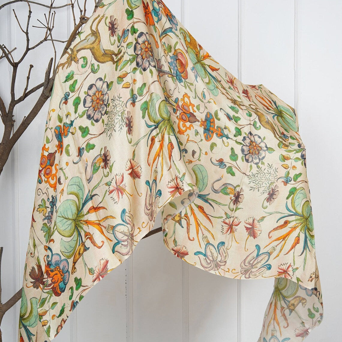 Silk Modal Scarf - Cream