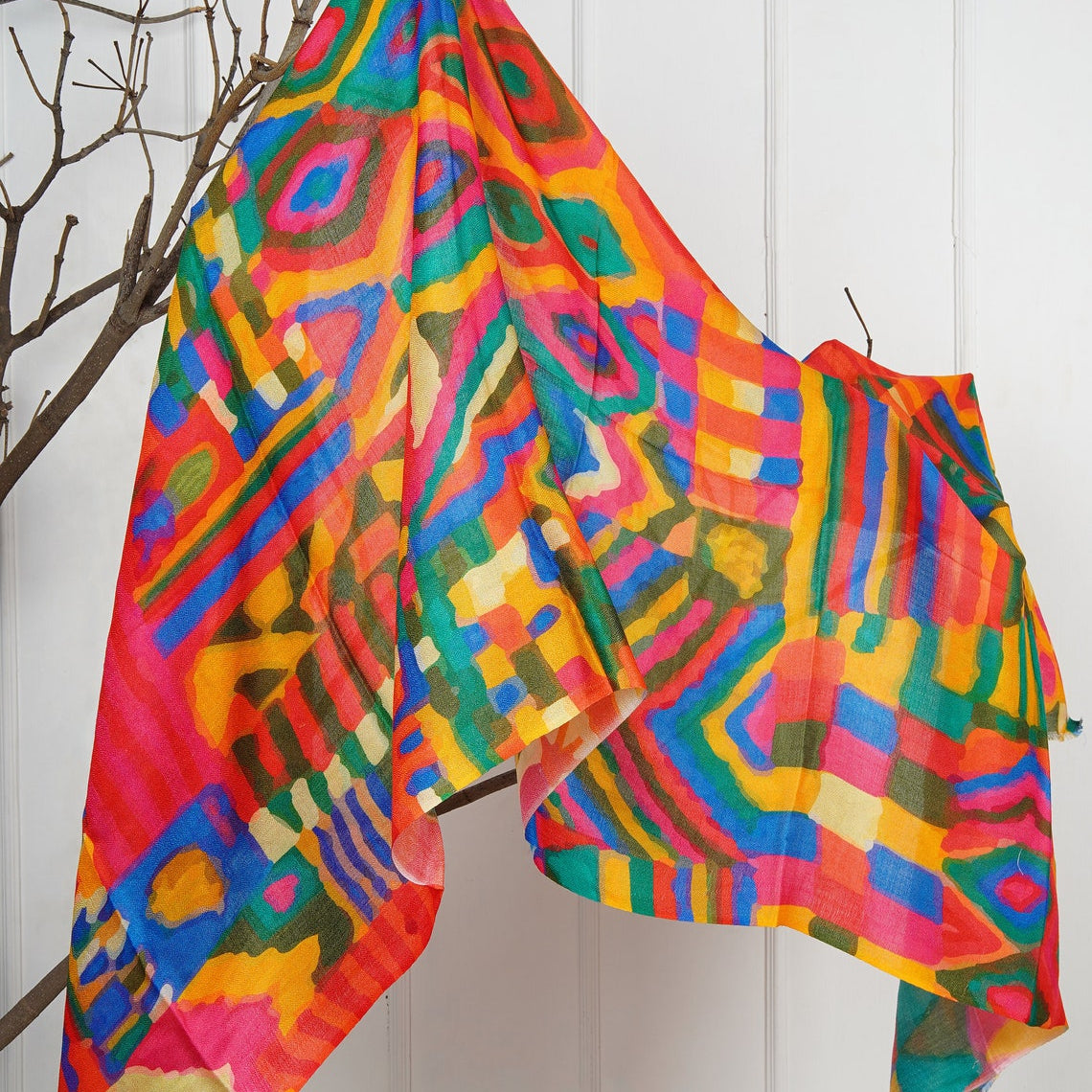 Silk Modal Scarf - Pink