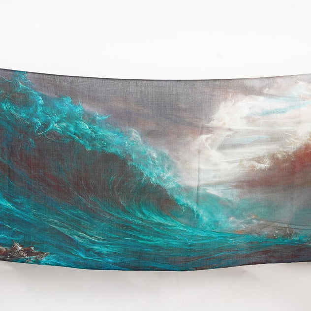 Silk Modal Scarf - Ocean Blue
