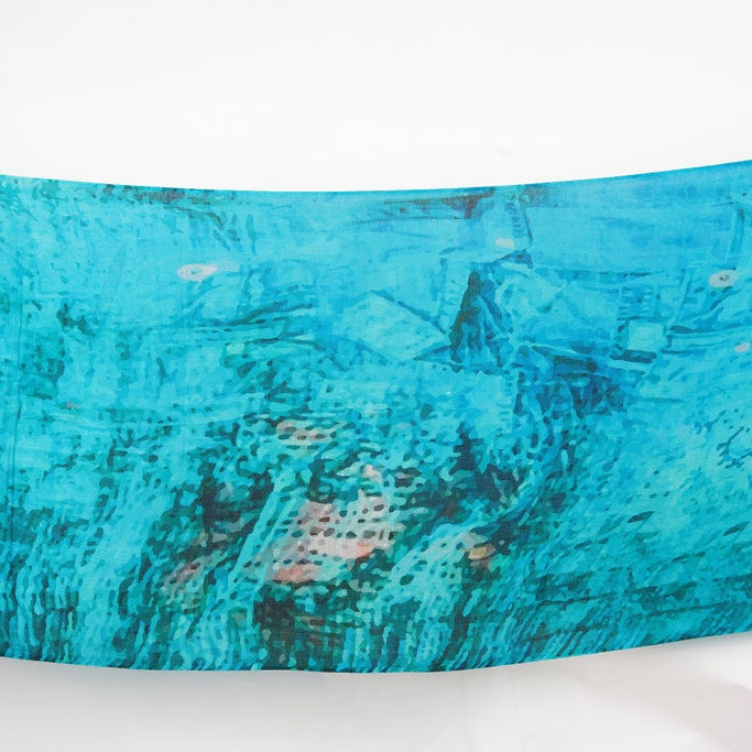 Silk Modal Scarf - Blue