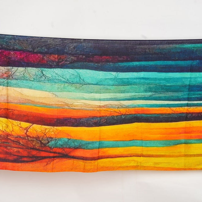 Silk Modal Scarf - Rainbow