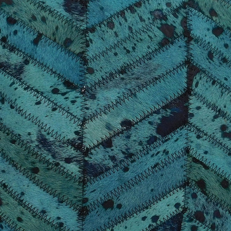 Exotic Cowhide Cushion Cover - Cyan Pillowcase