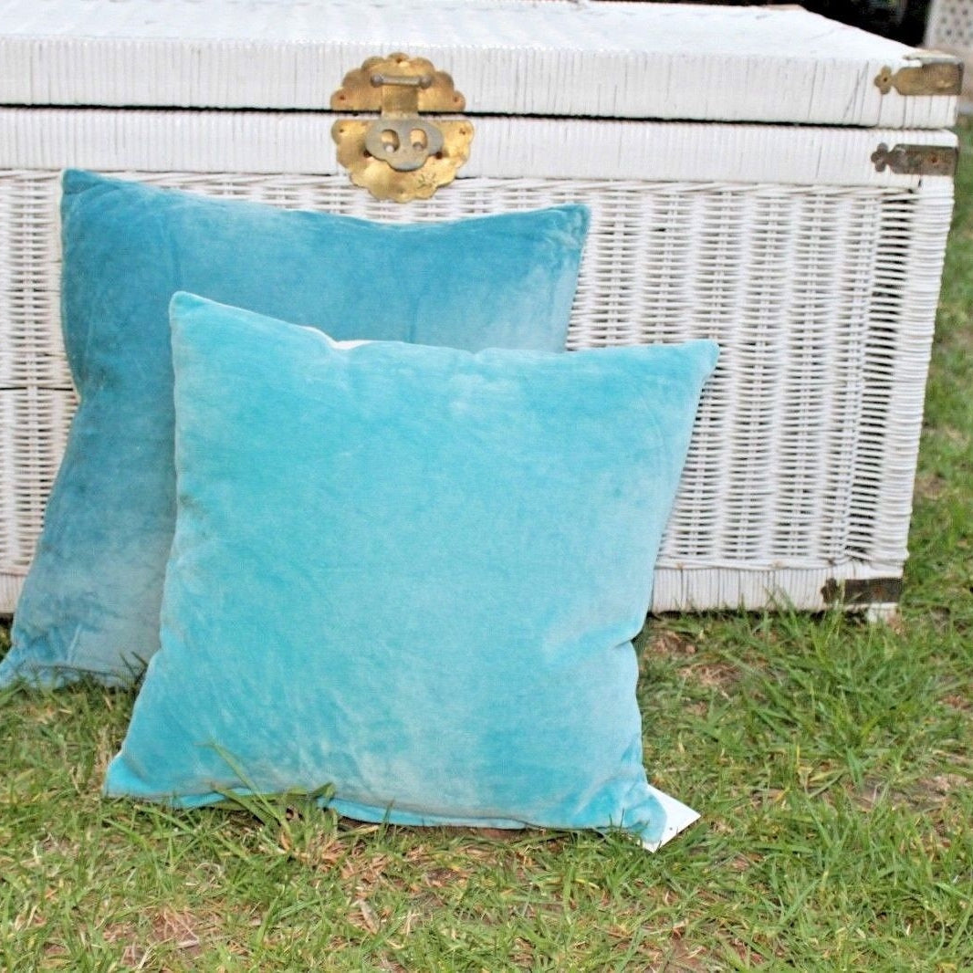 'Tranquil Hideaway' Cotton Velvet Cushion Cover