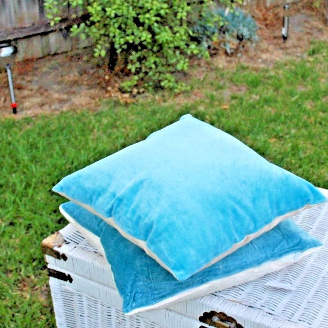 'Tranquil Hideaway' Cotton Velvet Cushion Cover