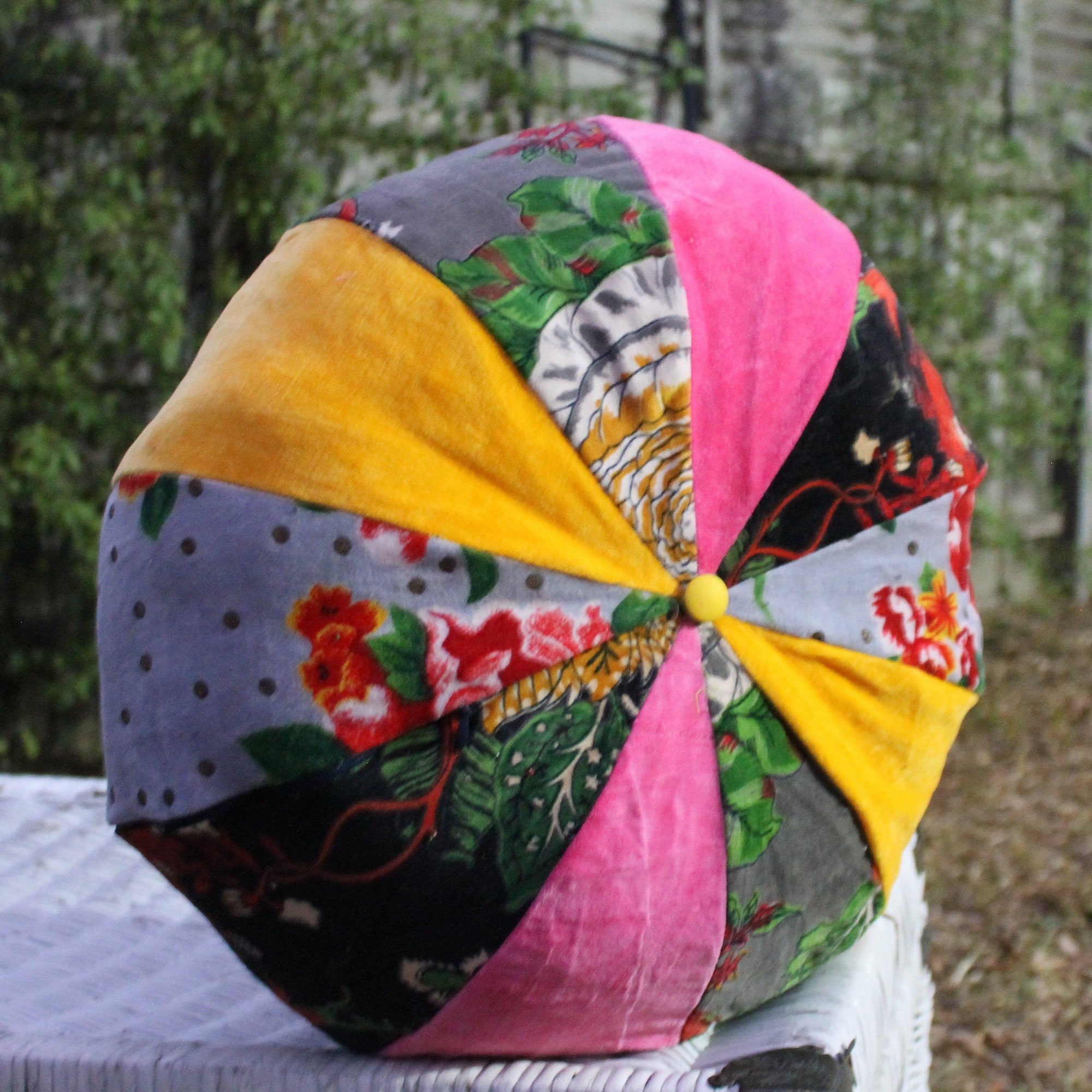 'Gypsy Charm' 100% Cotton Velvet Patchwork Cushion Cover