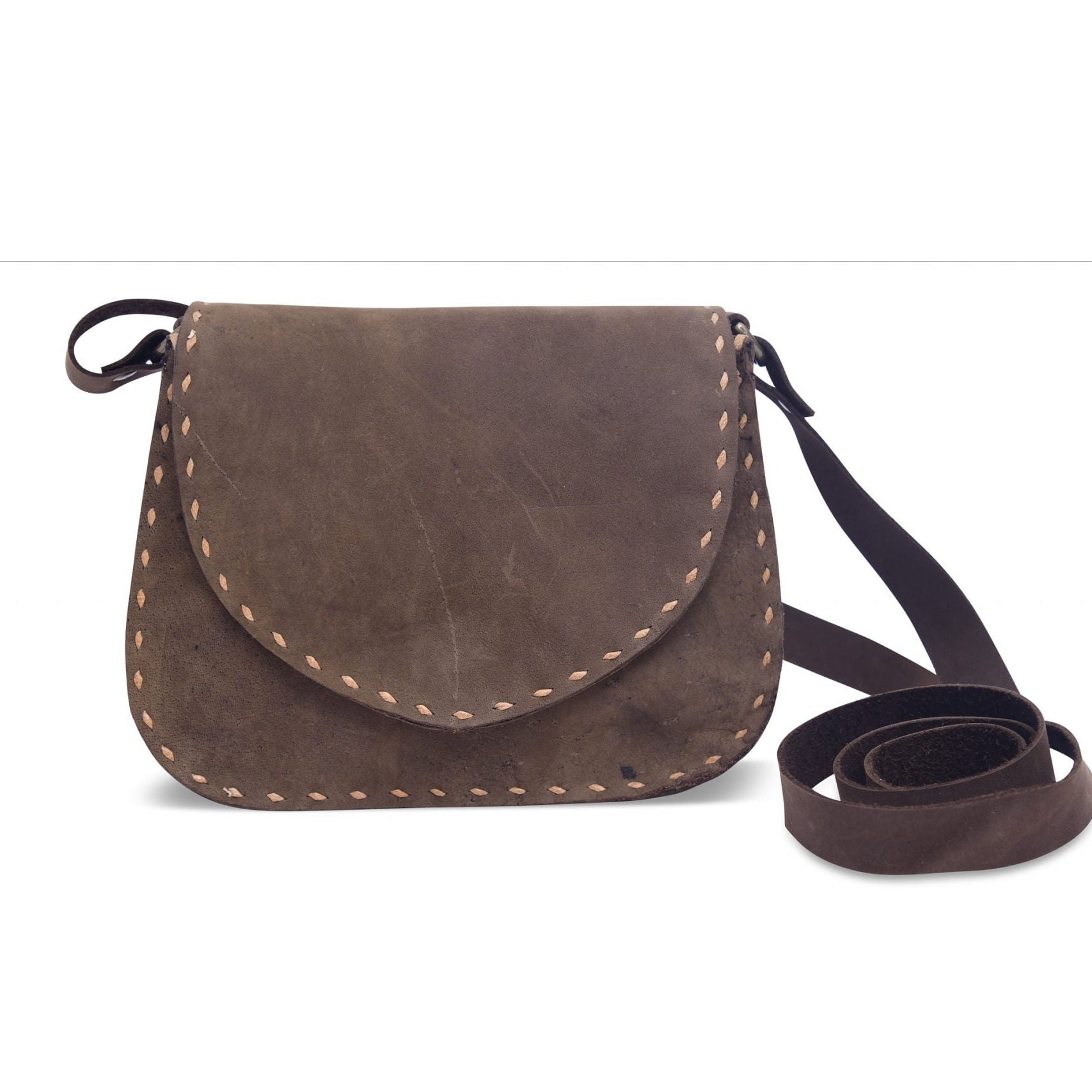Leather Crossbody Shoulder Bag - Evergreen