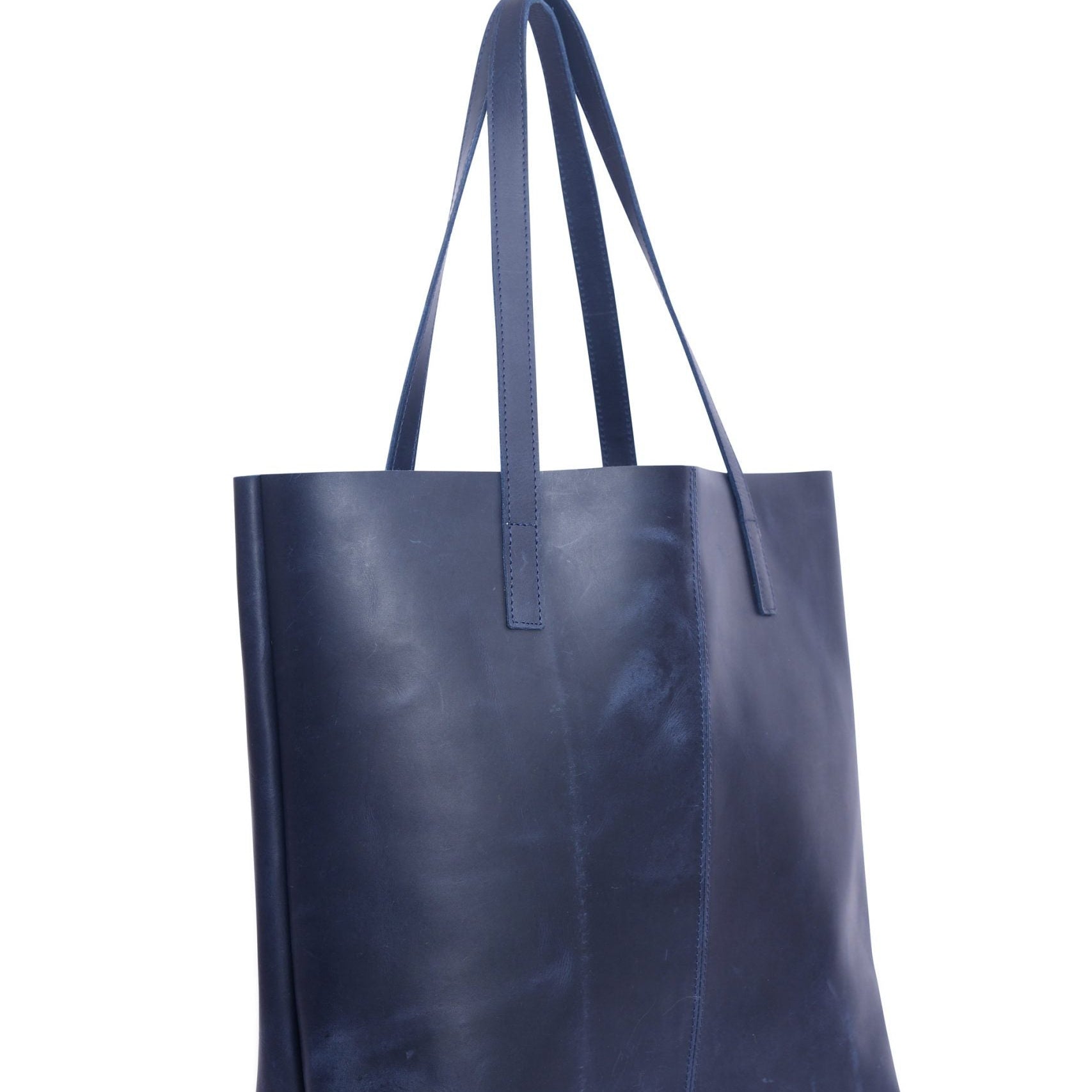 Custom Crafted Classics: Black Leather Tote Bag