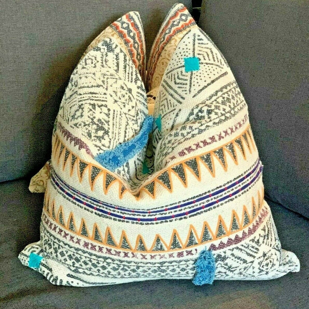 'Moroccan Retreat' 100% Cotton Berber Style Cushion Cover