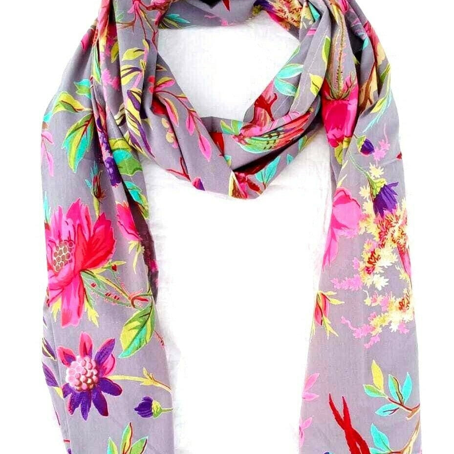 Boho Blooms' 100% Cotton Scarf