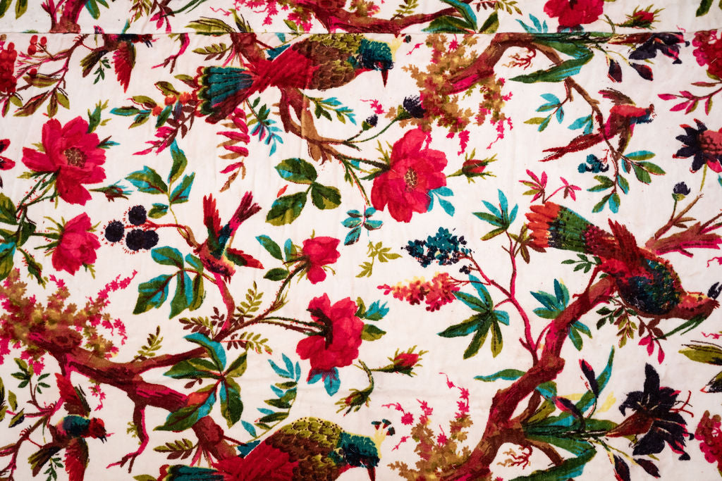 Tropical Birds Velvet Quilt – Artisan Block Print