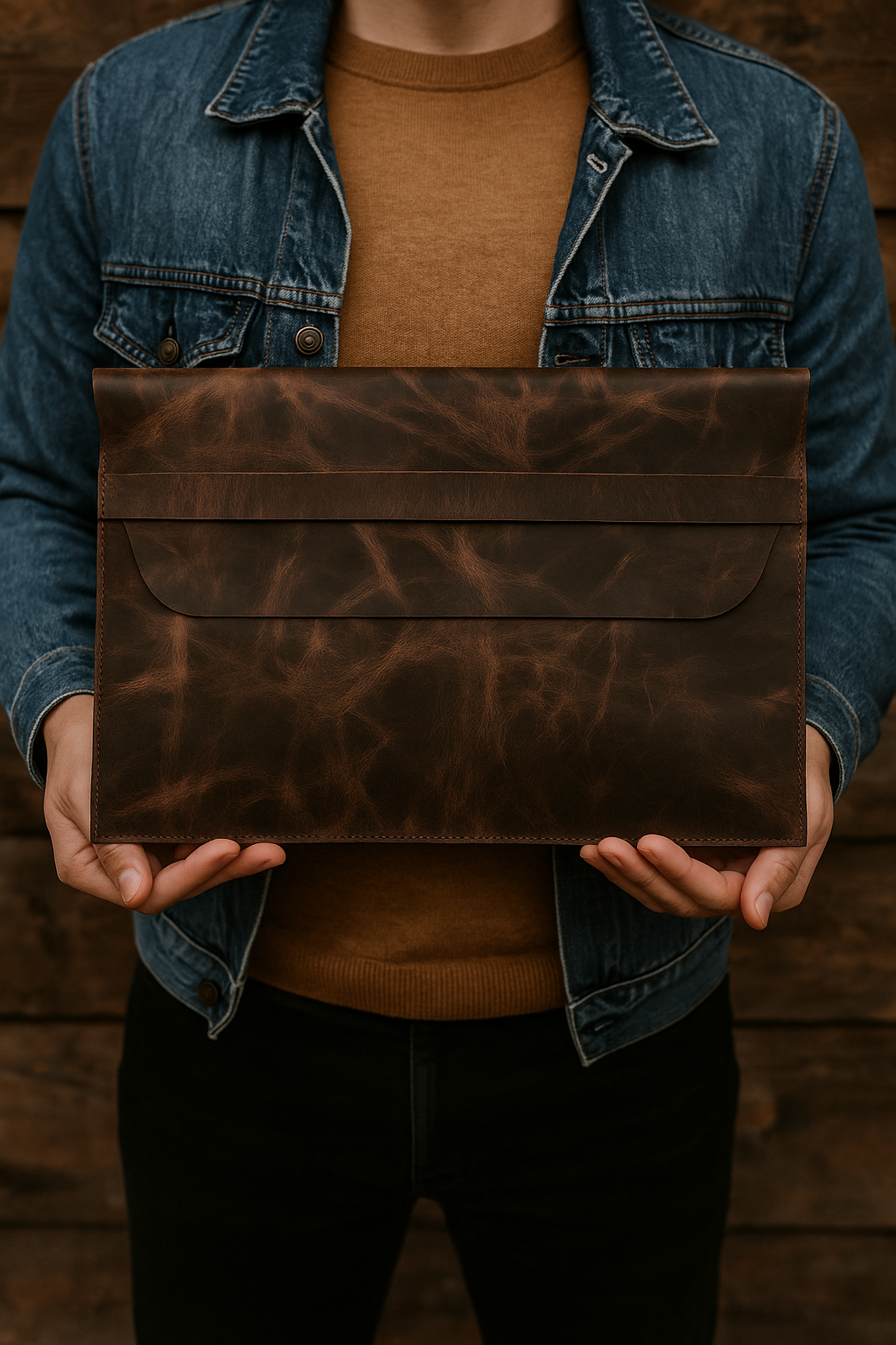 Urban Nomad Leather Laptop Sleeve - Rugged