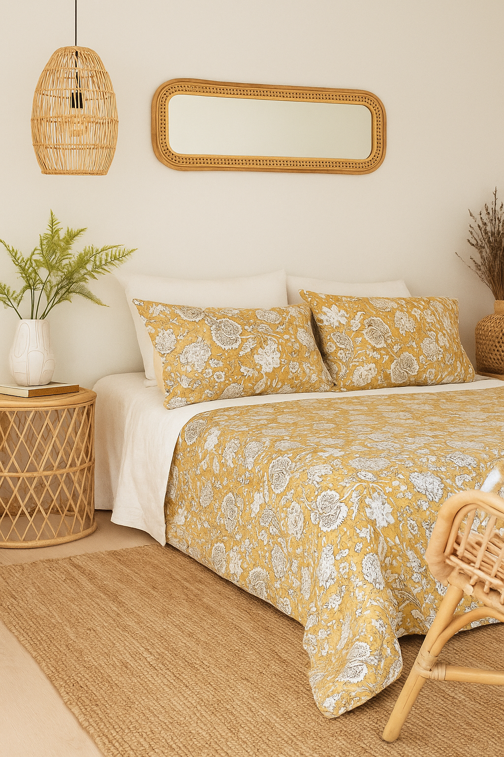Boho Bloom Luxe Quilt Set | 210x250cm | Queen/King