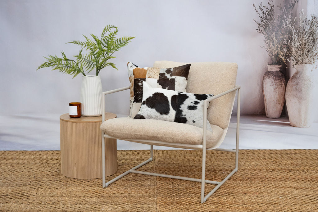 Cowhide Cushion Black/White - Luxe Contrast