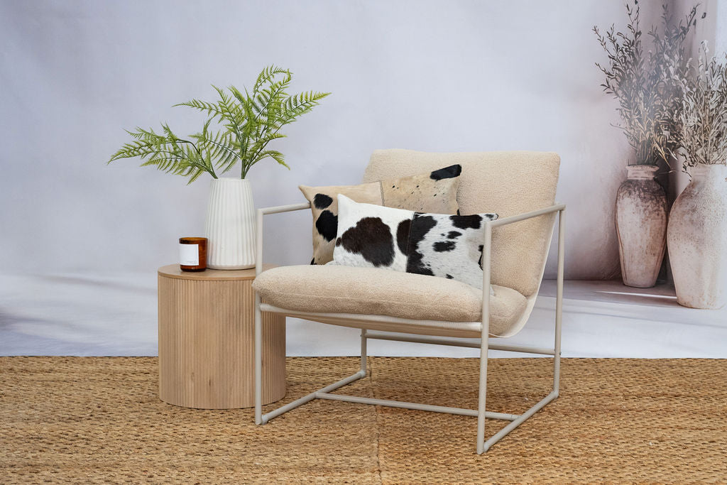 Cowhide Cushion Black/White - Luxe Contrast