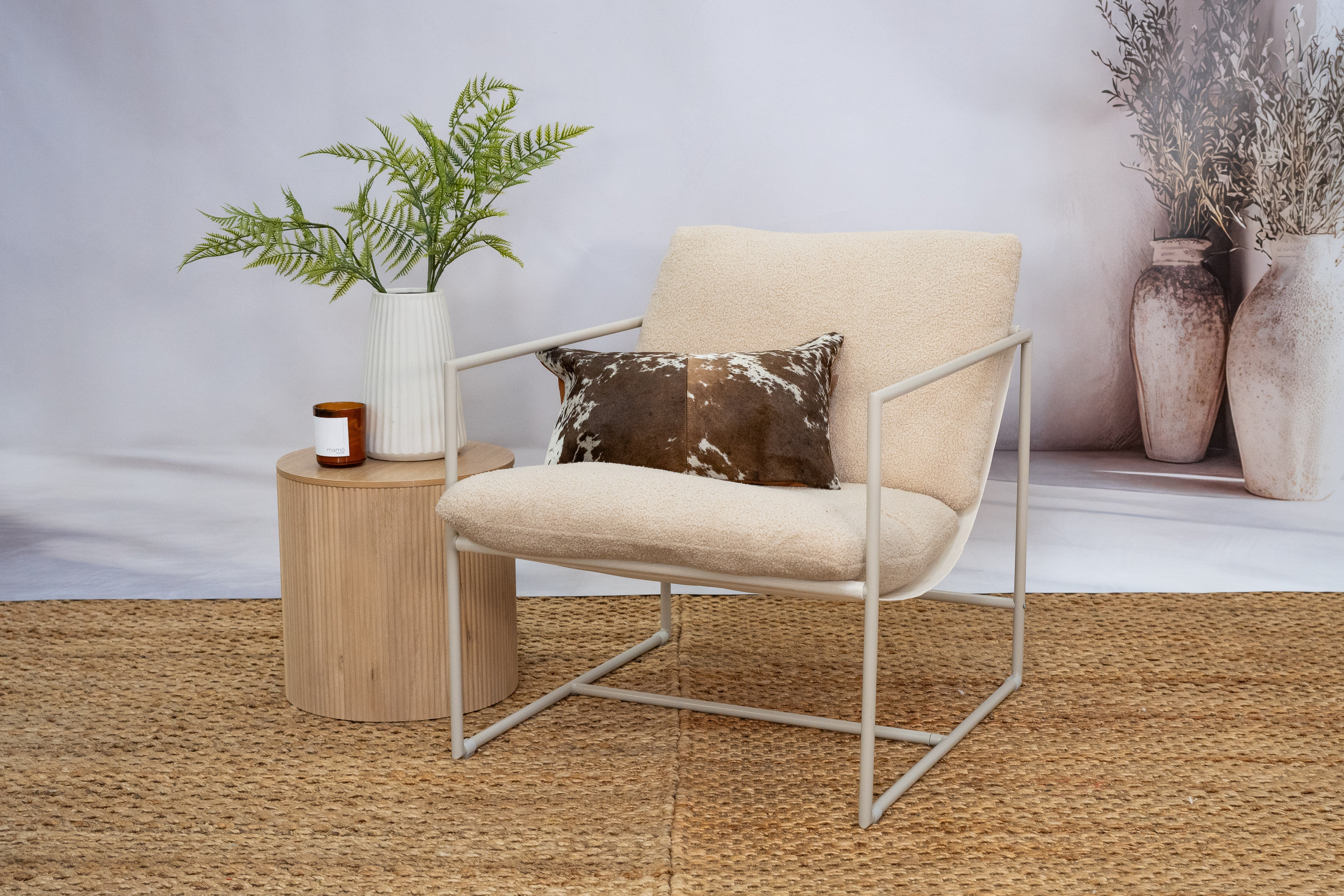 Cowhide Cushion Brown/White - Rustic Chic