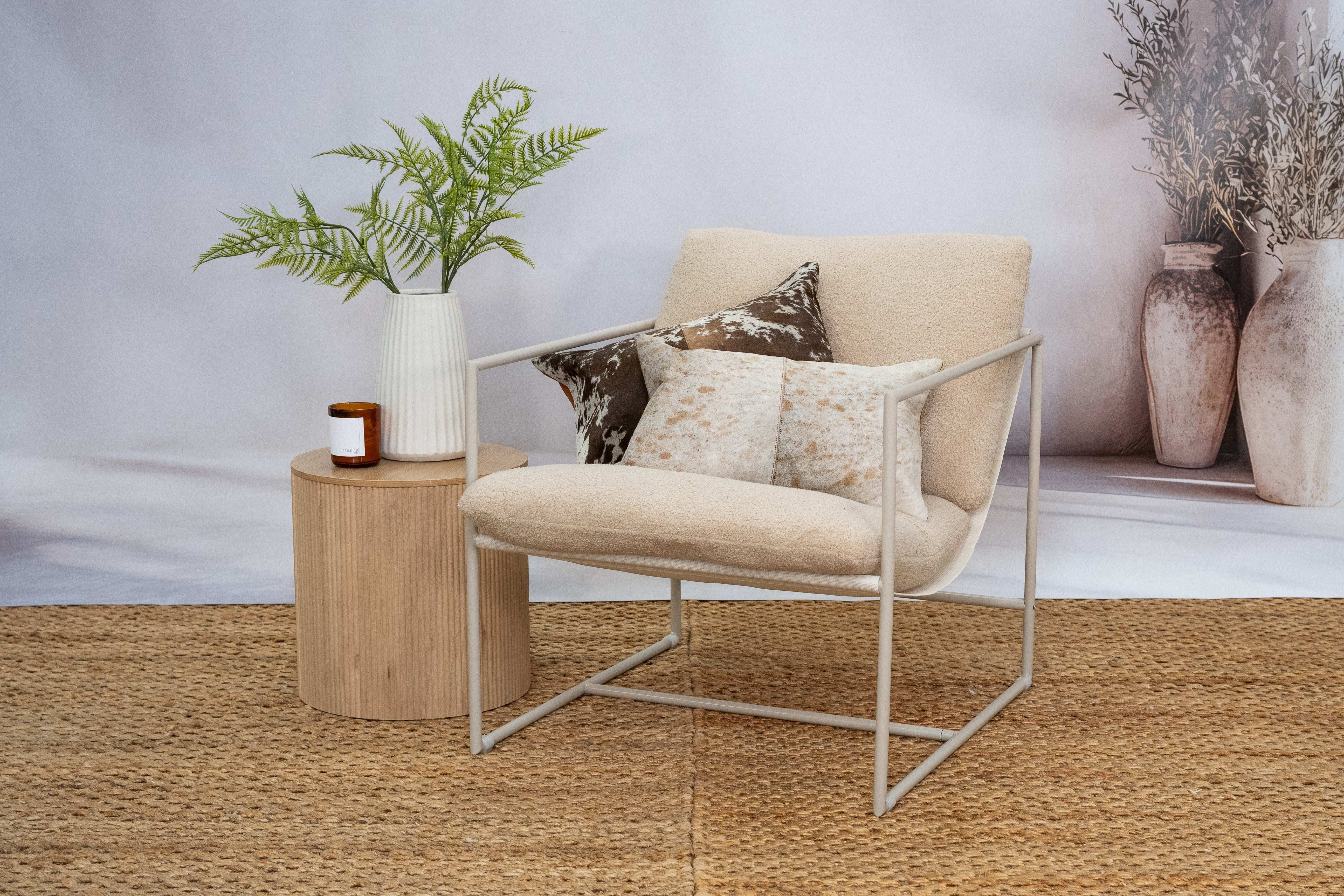 Cowhide Cushion Brown/White - Rustic Chic