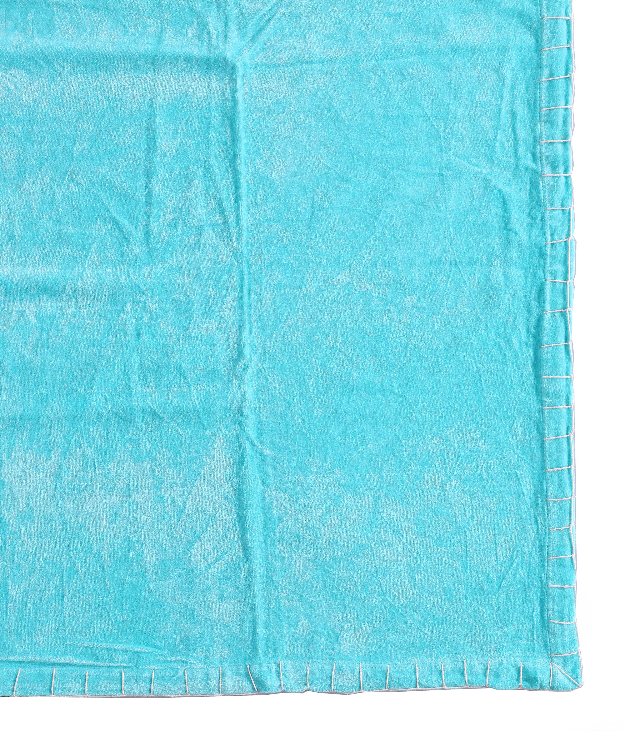 Luxury Cotton Throw Wool Rug Blanket - Boho Sky Blue