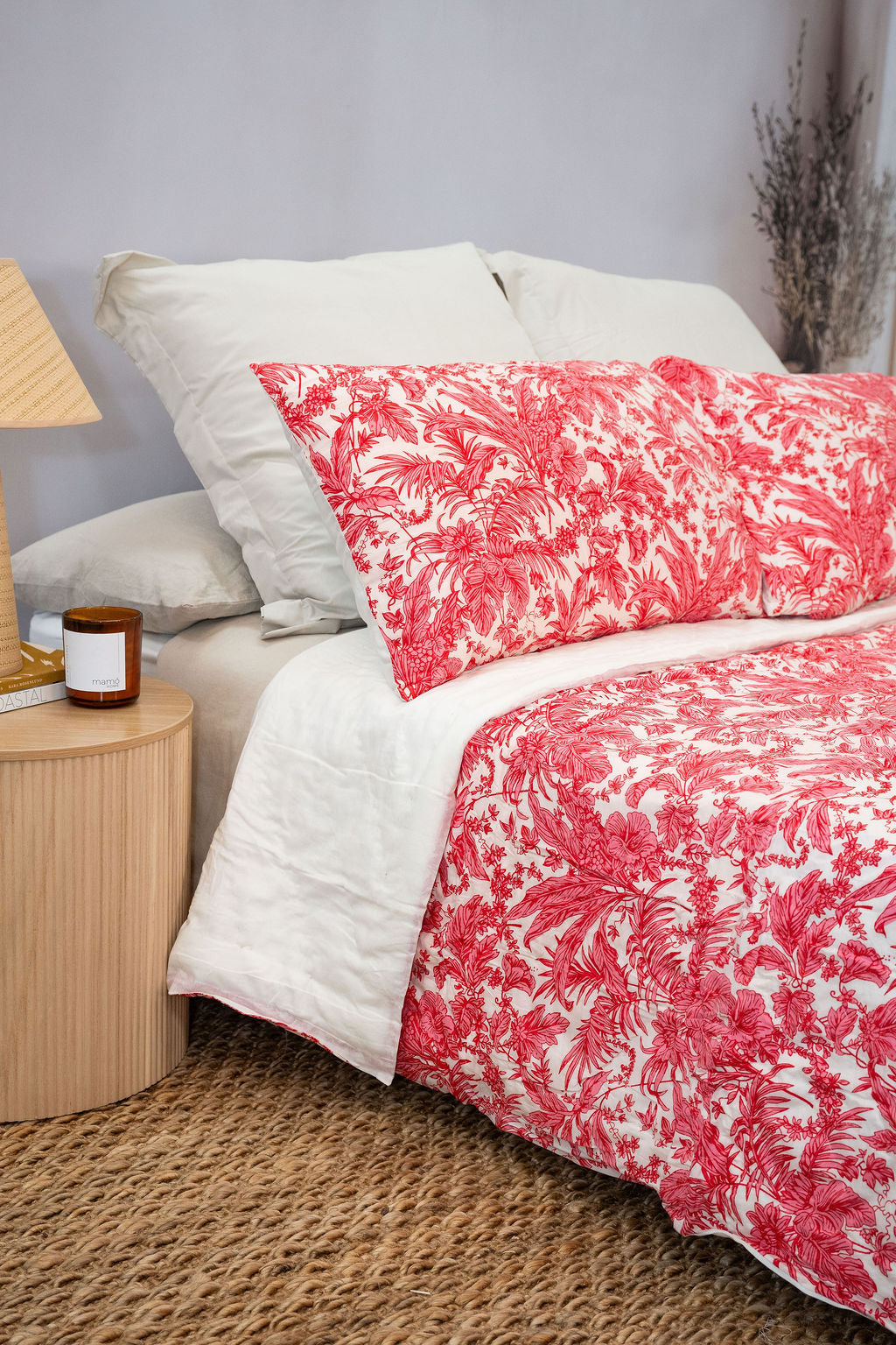 Blush Botanica Cotton Quilt