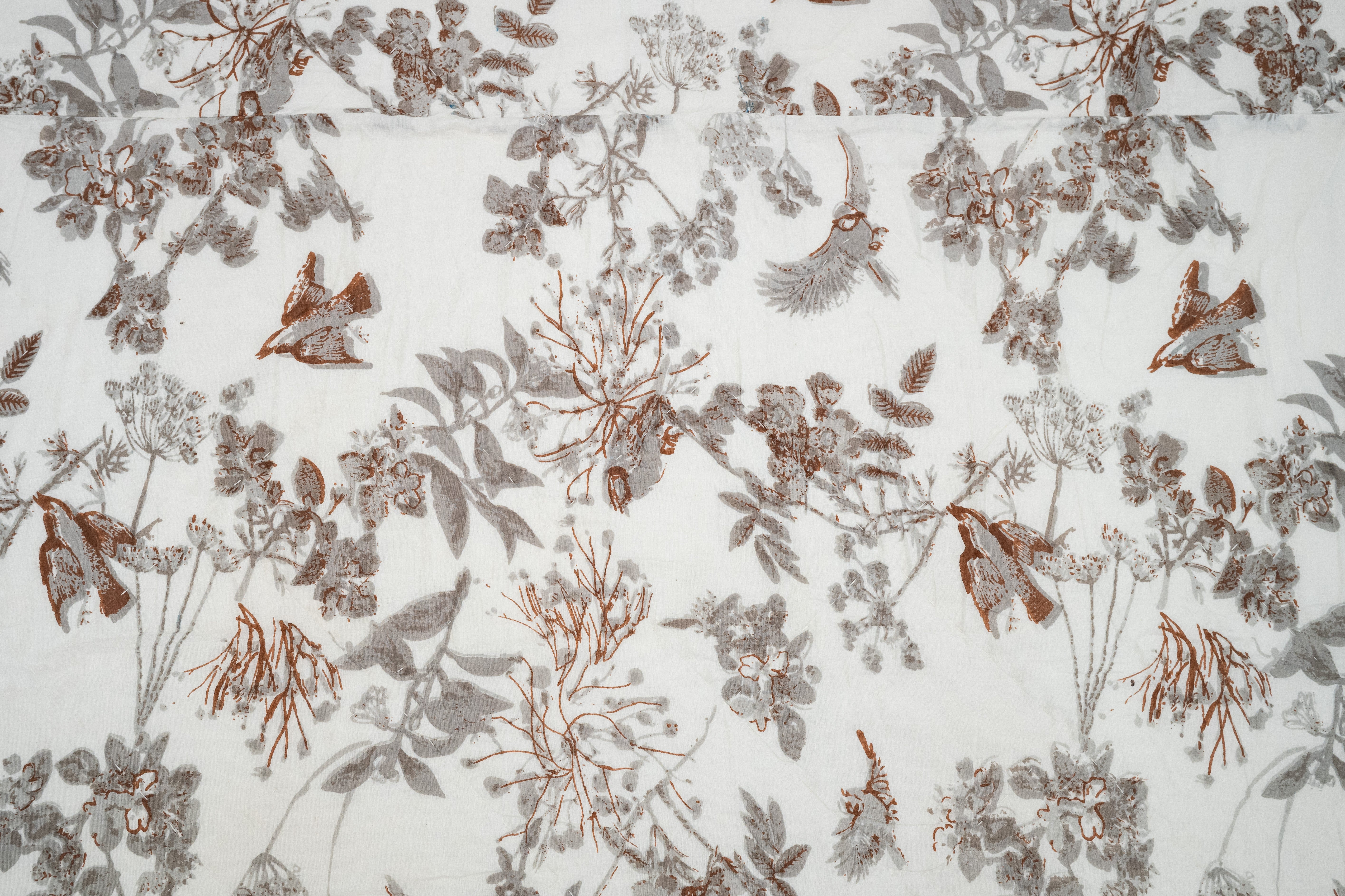 Eucalyptus Breeze Cotton Quilt Set – Earthy Florals & Native Birds | 210x250cm